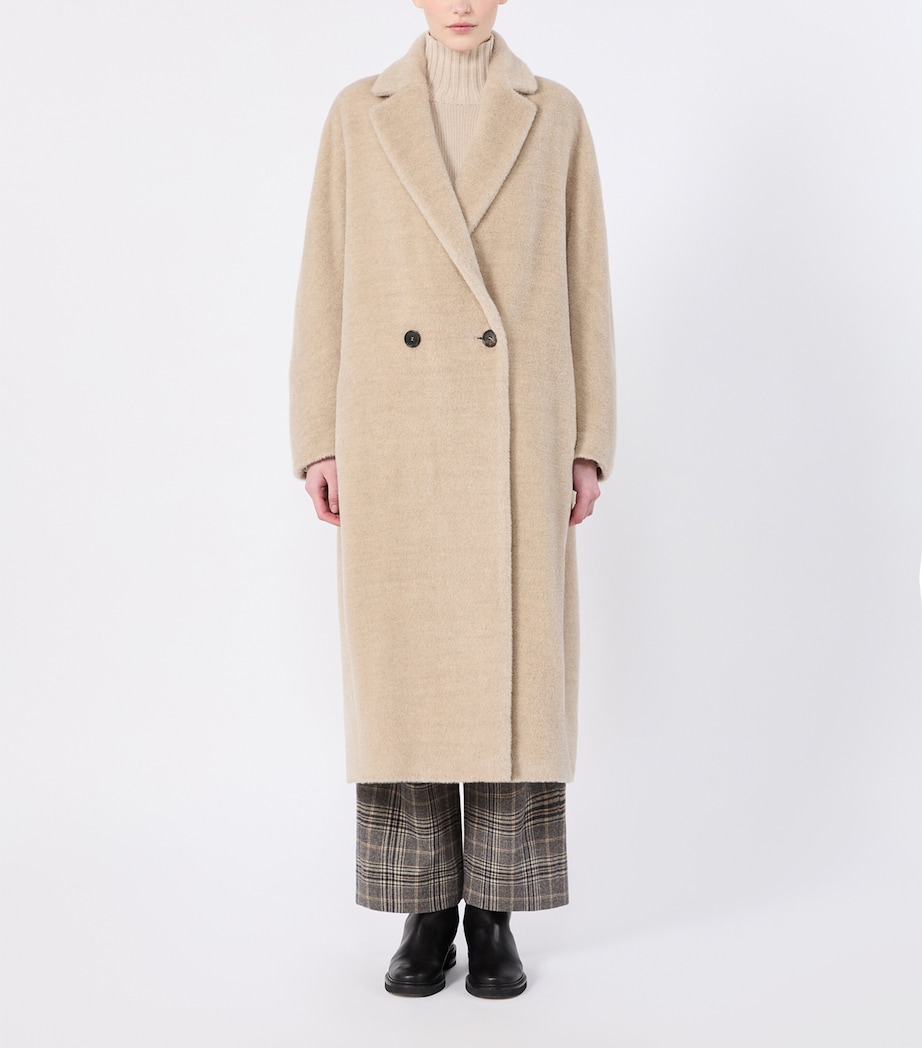 Max Mara Womens Alpaca-Wool Coat Albino Image 5