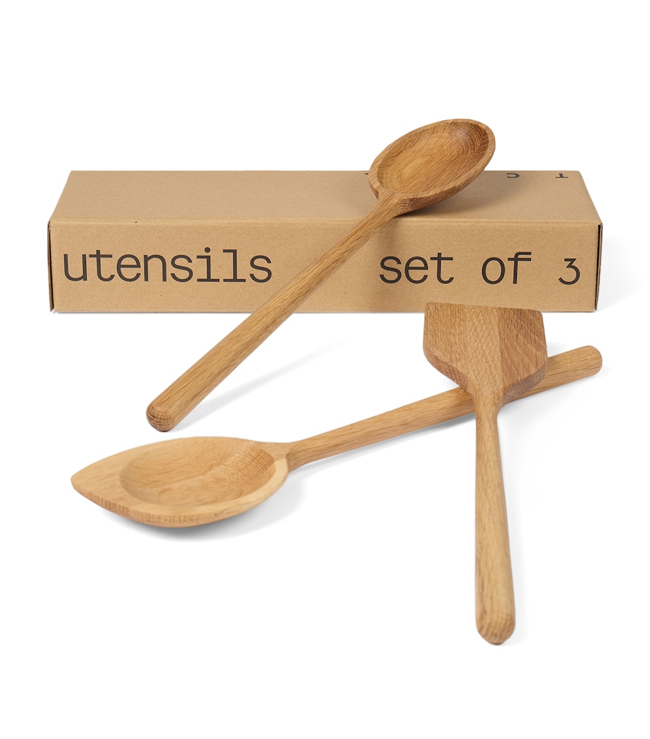 The Conran Shop Set of 3 Oak Istria Salad Servers Oak Image 2