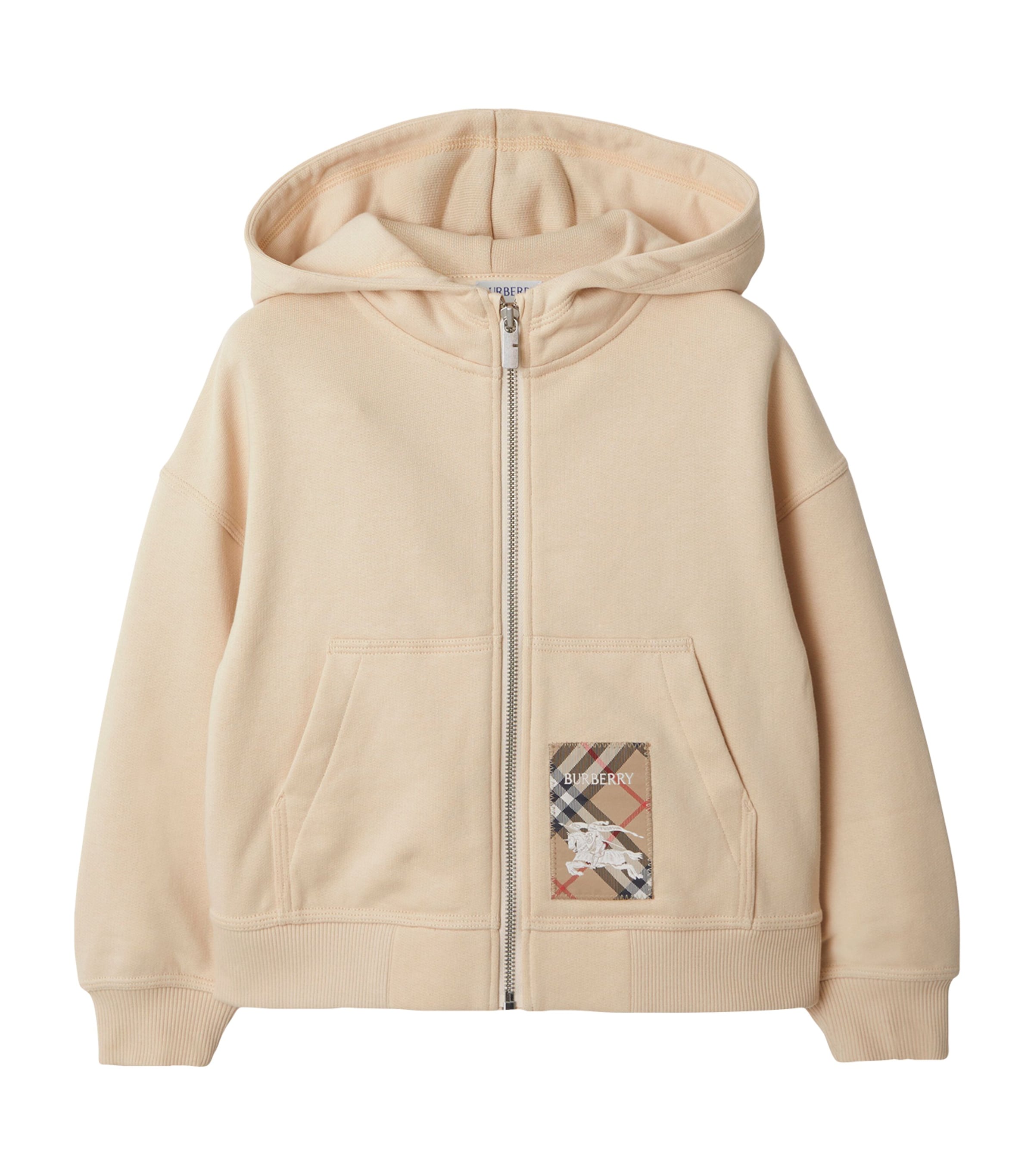 Cotton Check-Label Hoodie (3-12 Years) CALICO Image 1