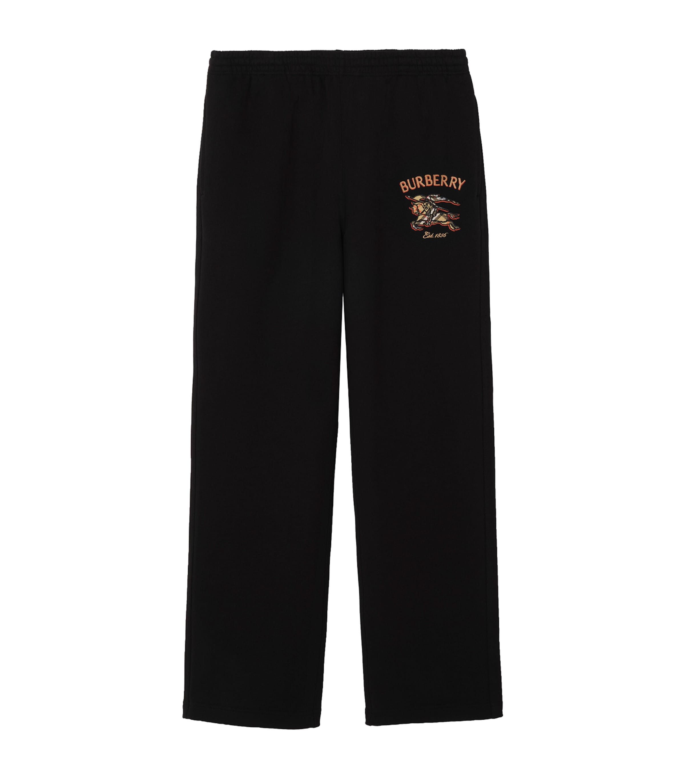 Burberry Mens Cotton EKD Track Pants Black Image 1