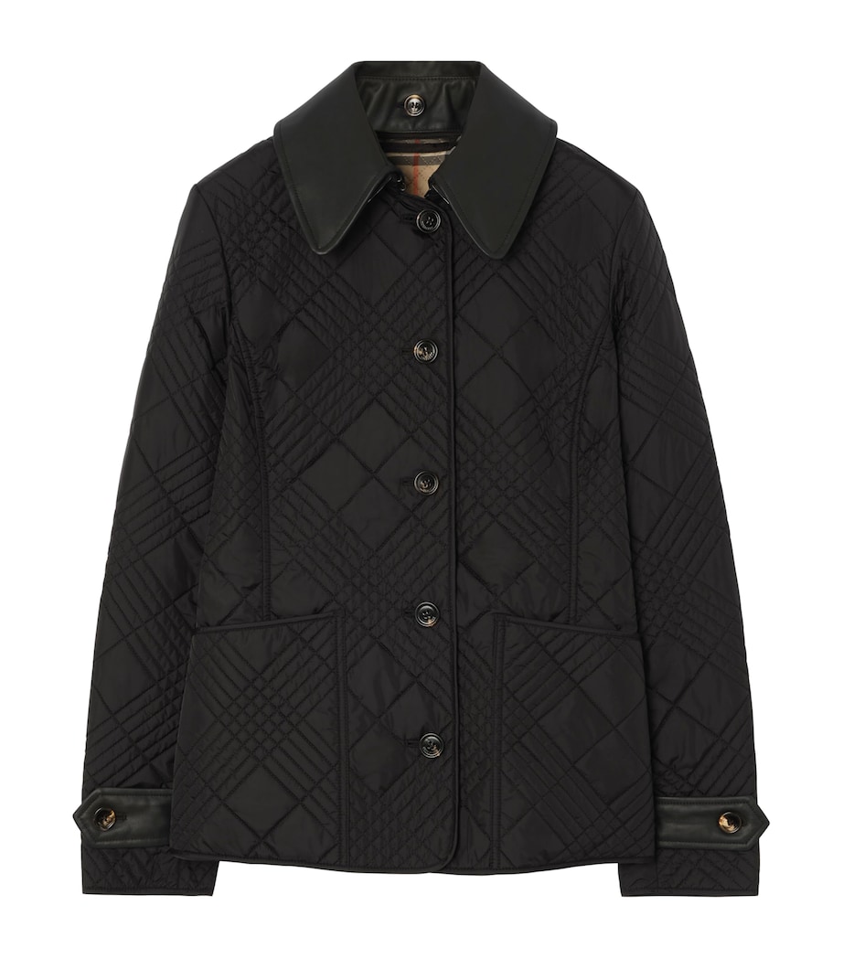 Burberry Womens Quilted Field Jacket Black Image 1