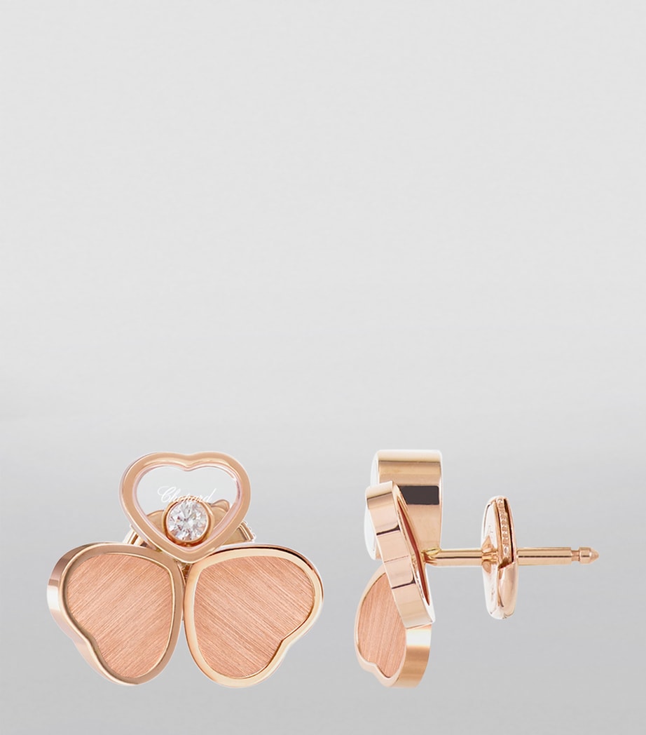 Chopard Rose Gold and Diamond Happy Hearts Wings Earrings Rose Gold Image 2