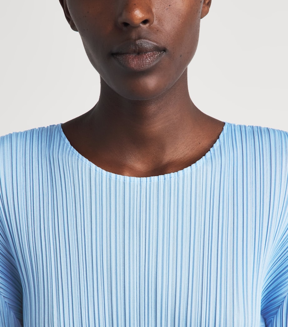 Pleats Please Issey Miyake Womens Monthly Colors August Midi Dress Light Blue Image 3