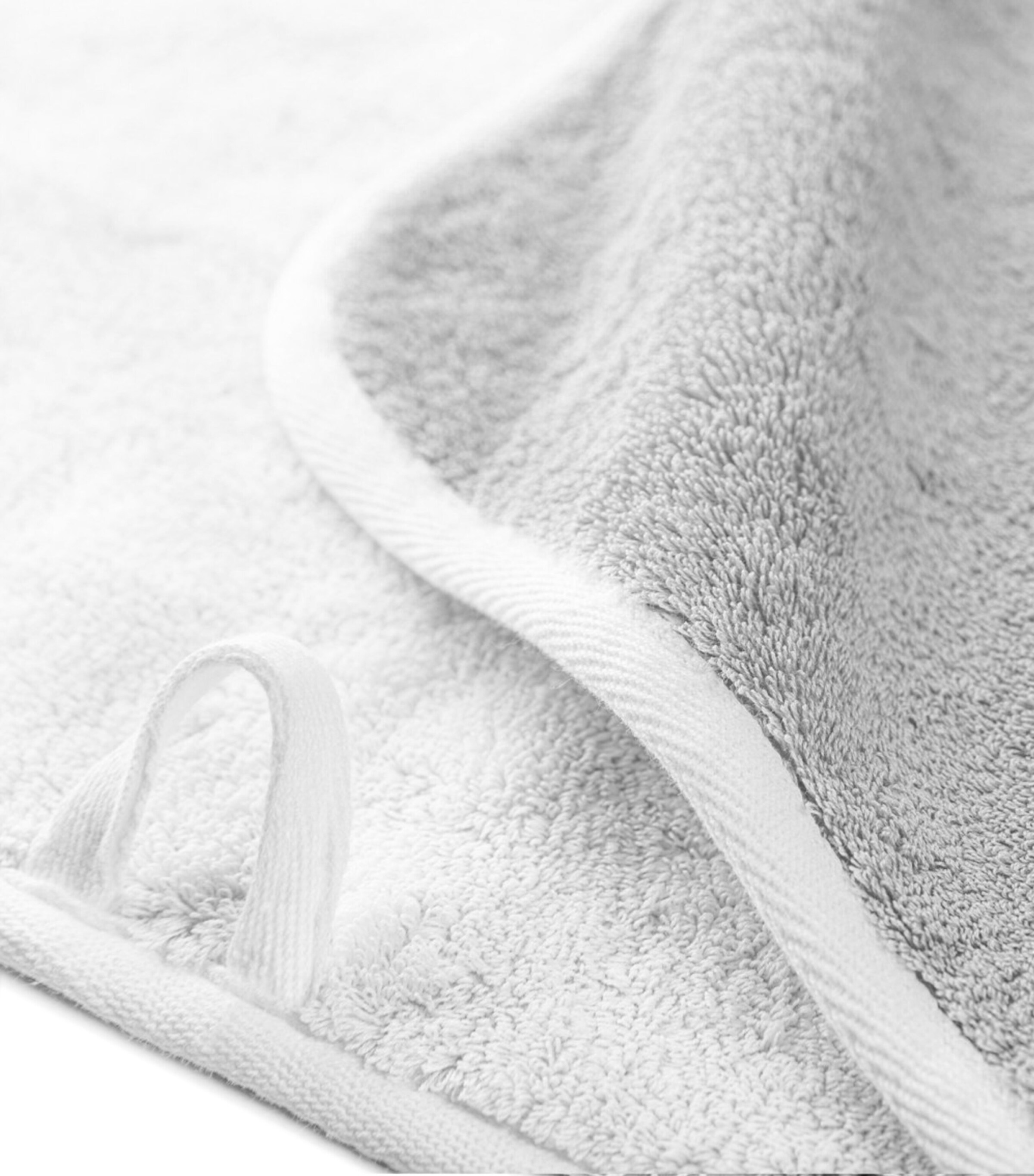 Egyptian Cotton Hand Towel (50cm x 100cm) WHITE/CLOUD Image 2