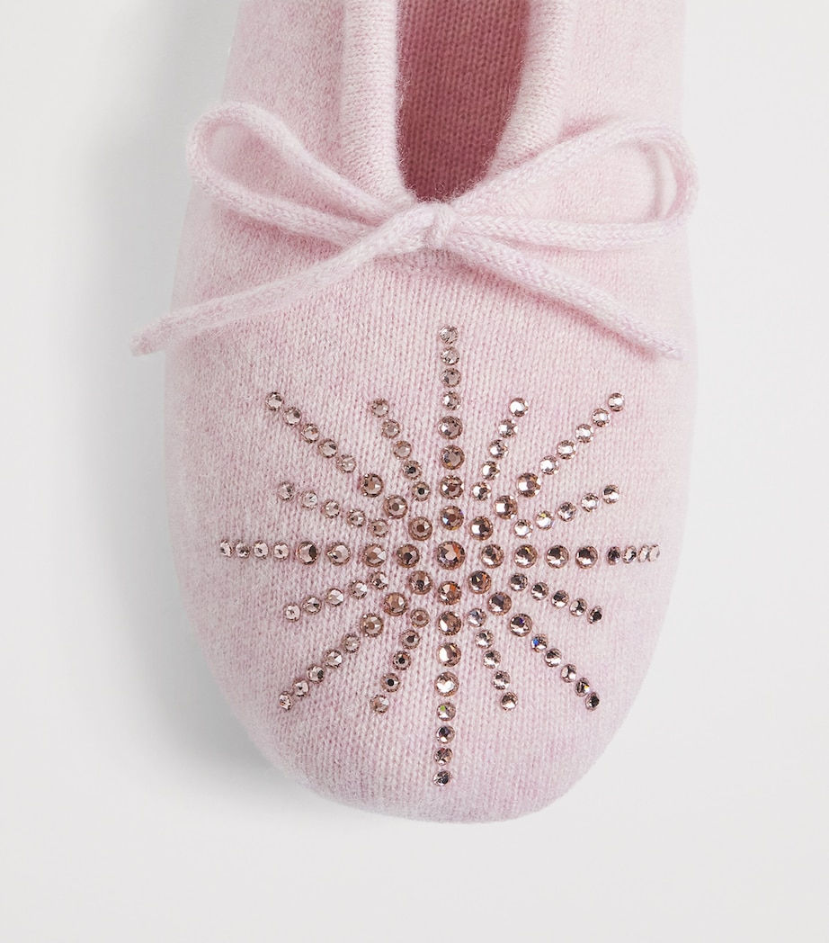 Cashmere Embellished Dolly Slippers PINK SORBET/VIN Image 5