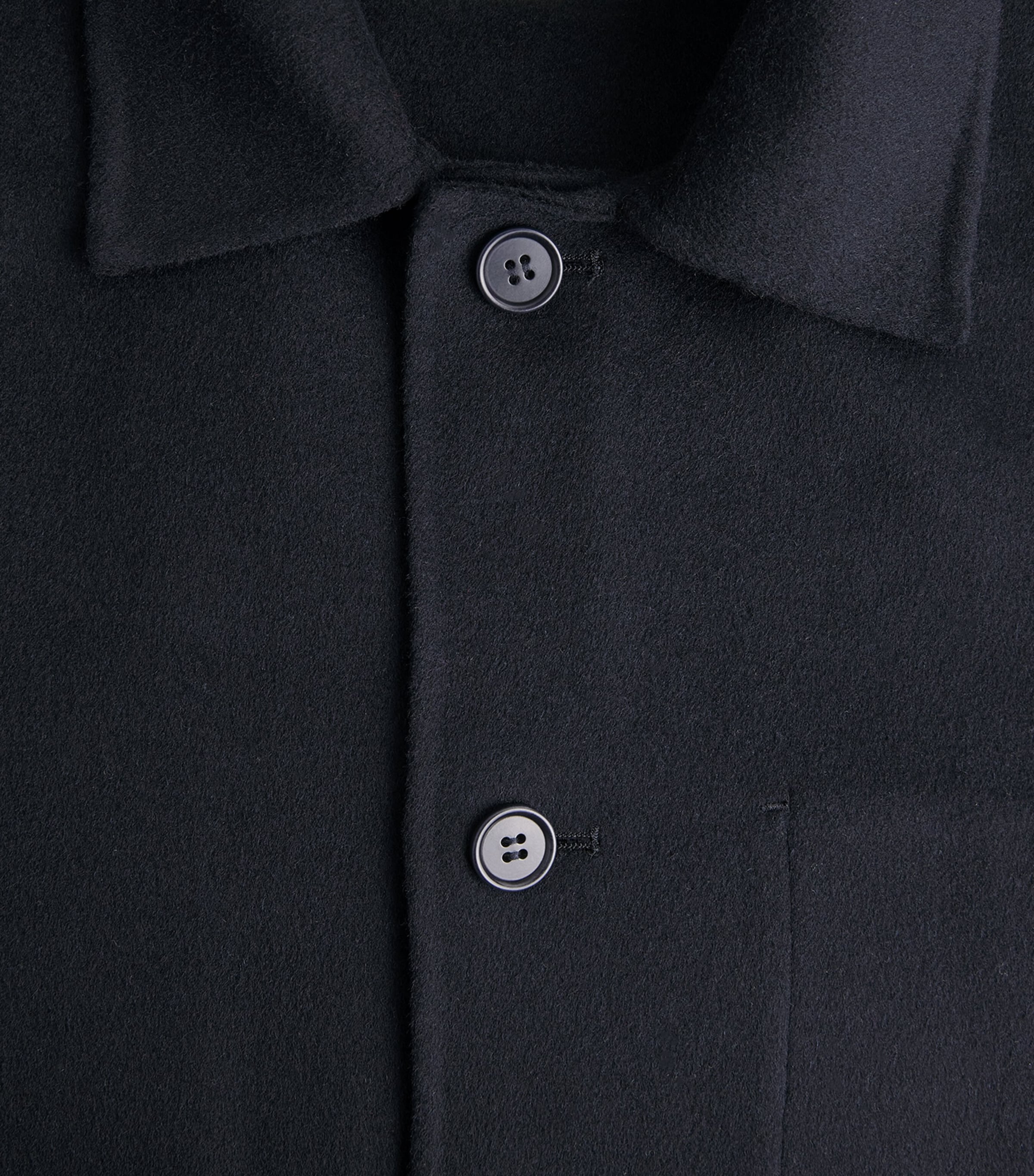 NN07 Mens Brushed Wool Overshirt Deep Navy Image 6