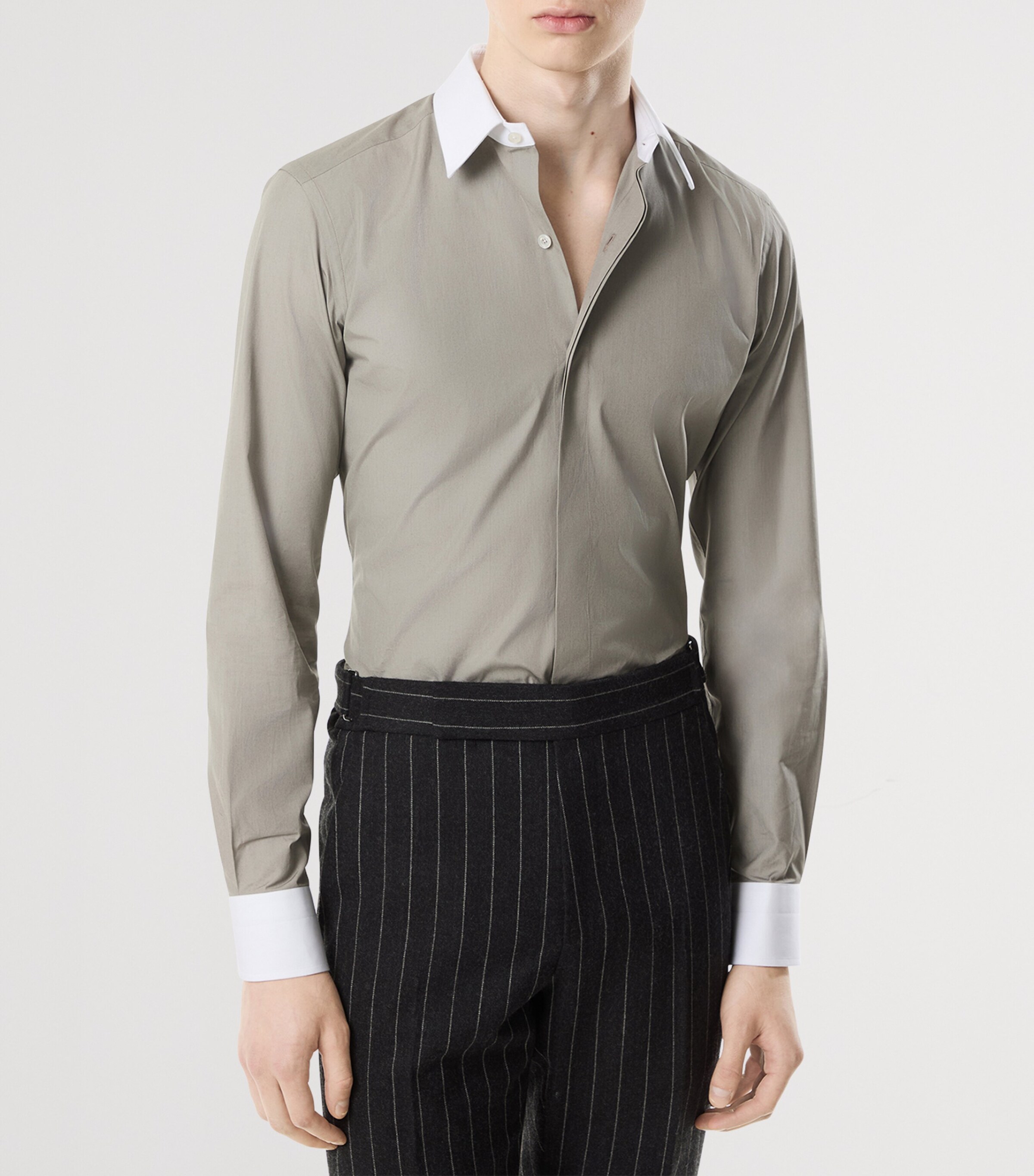 Cotton Contrast-Trim Shirt TAK Image 4