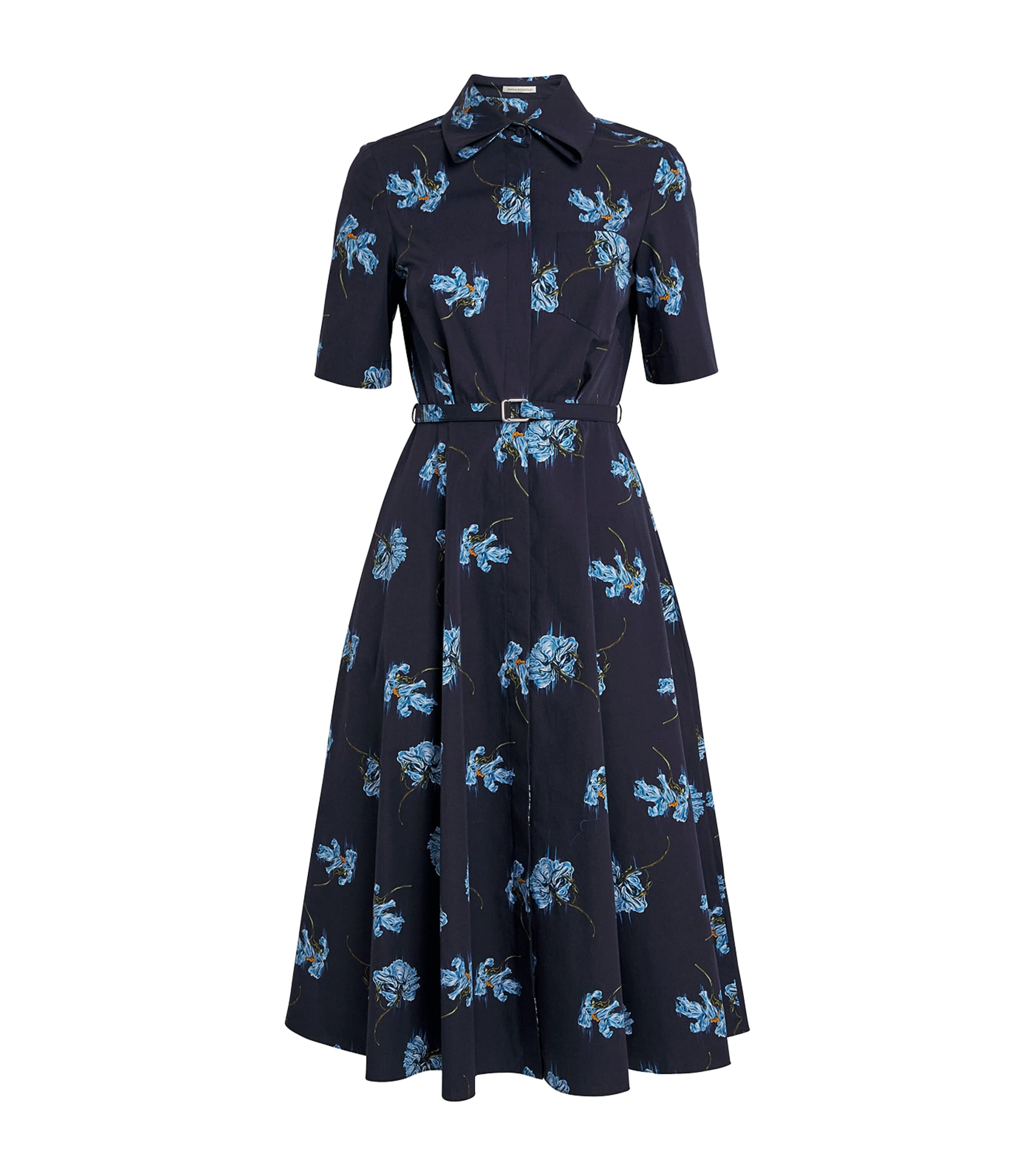 EMILIA WICKSTEAD COTTON FLORAL RUBIE MIDI DRESS