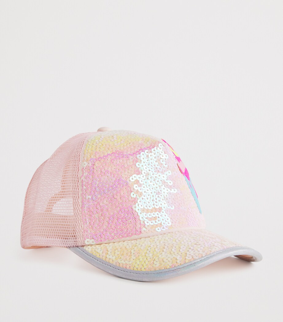 Sequinned Party Baseball Cap 45S PINK PALE Image 2