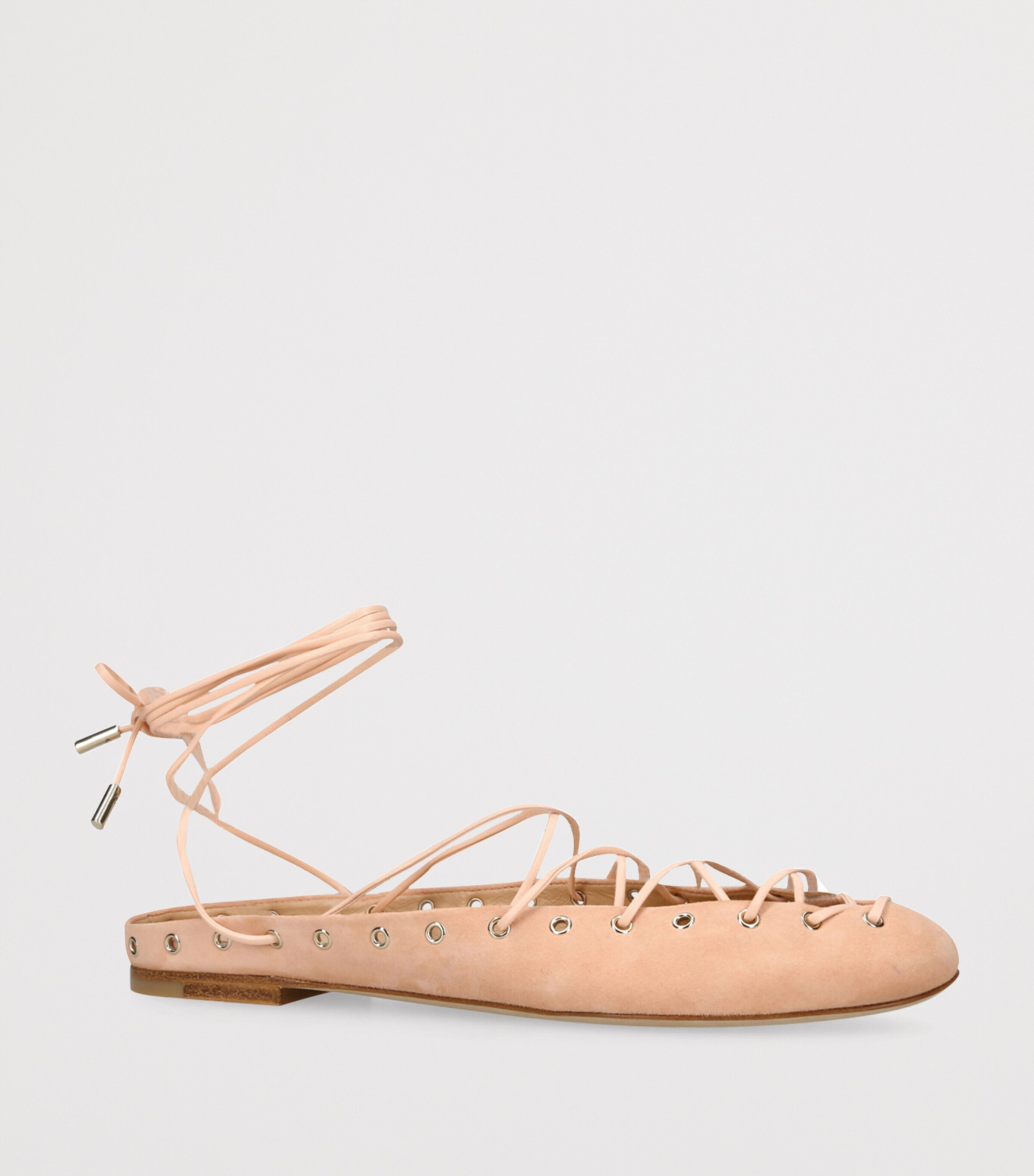 Chloé Leather Ghilies Ballet Flats Pale Pink Image 3