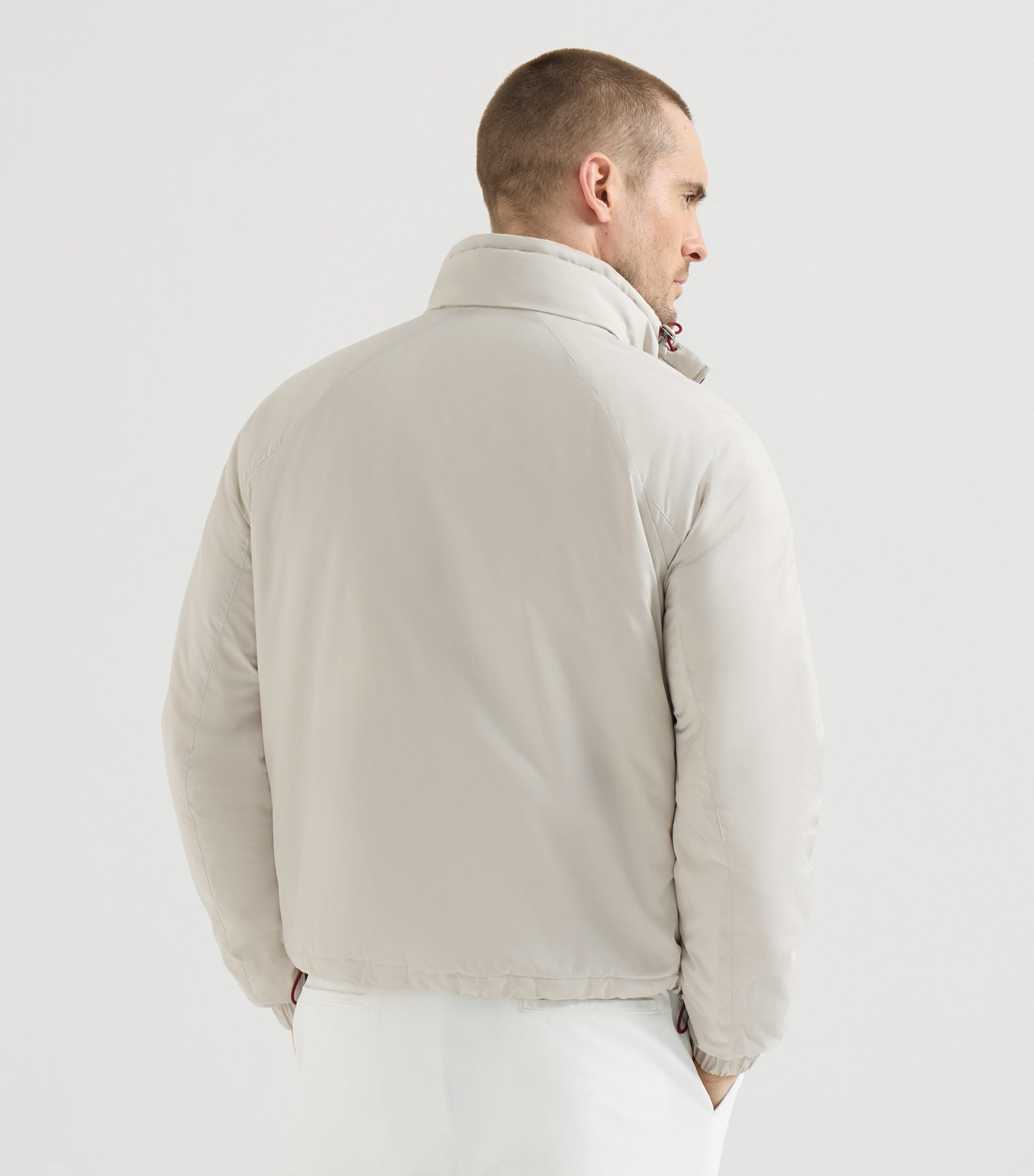 Brunello Cucinelli Mens Water-Resistant Packable Hood Jacket Image 4