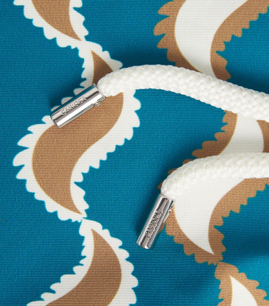Frescobol Carioca Mens Printed Rio Swim Shorts Teal Image 6