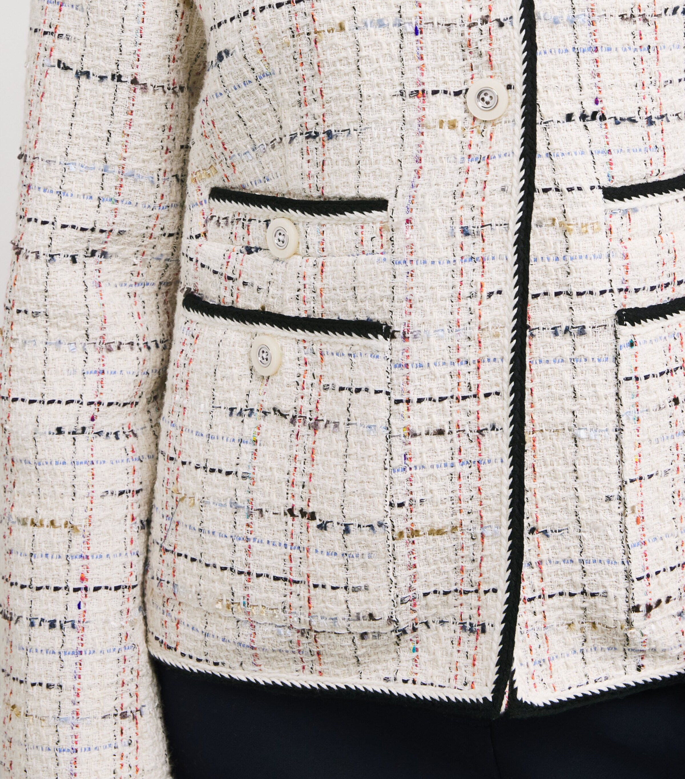 Tweed Celeste Dickey Jacket W0202  OFF WHT MULTI Image 6