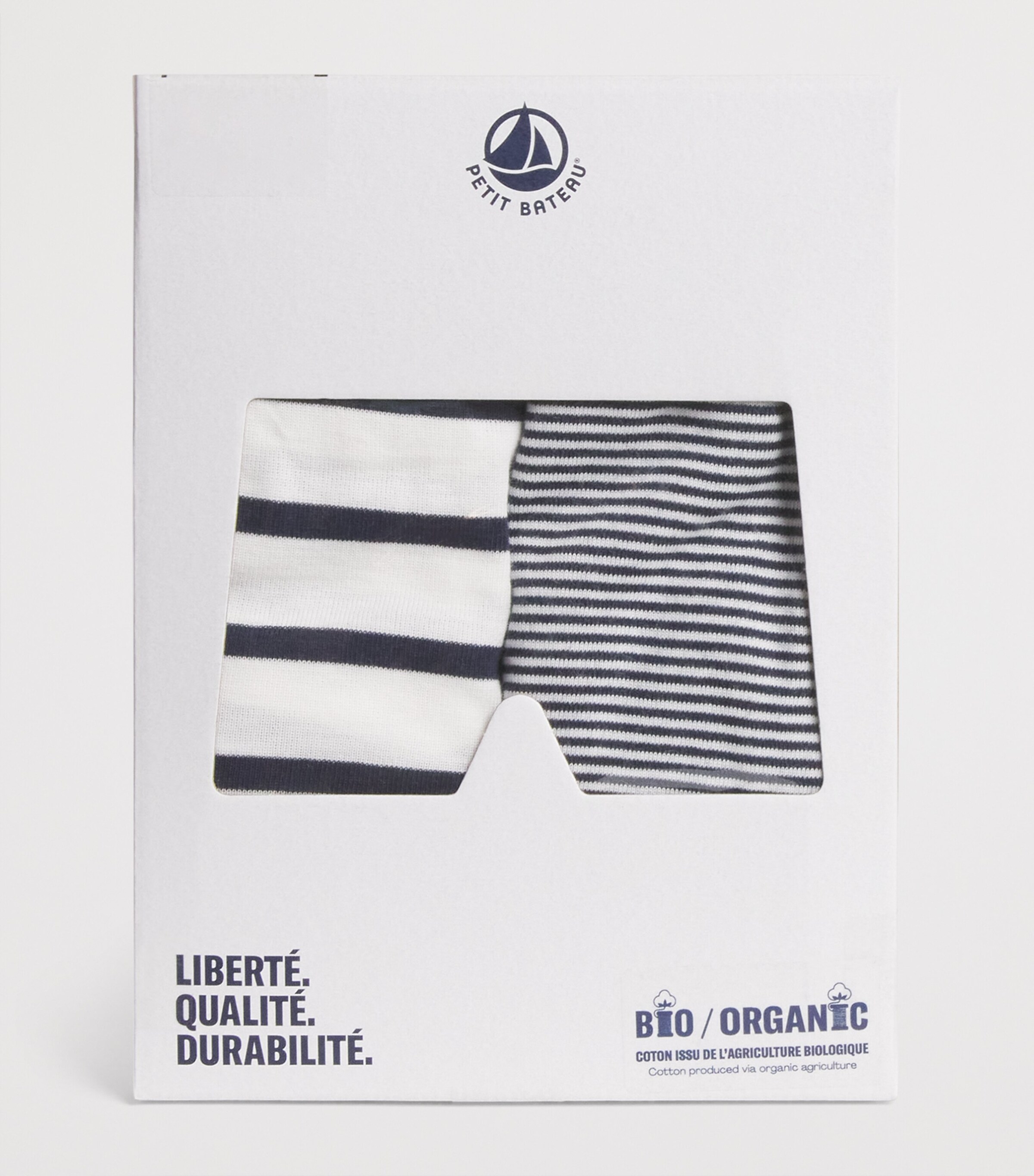 Set of 2 Cotton Stripe Boxers (4-12 Years) 00 MULTI Image 3