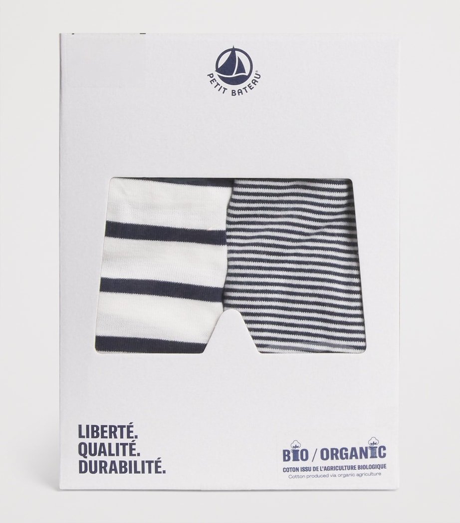 Set of 2 Cotton Stripe Boxers (4-12 Years) 00 MULTI Image 3