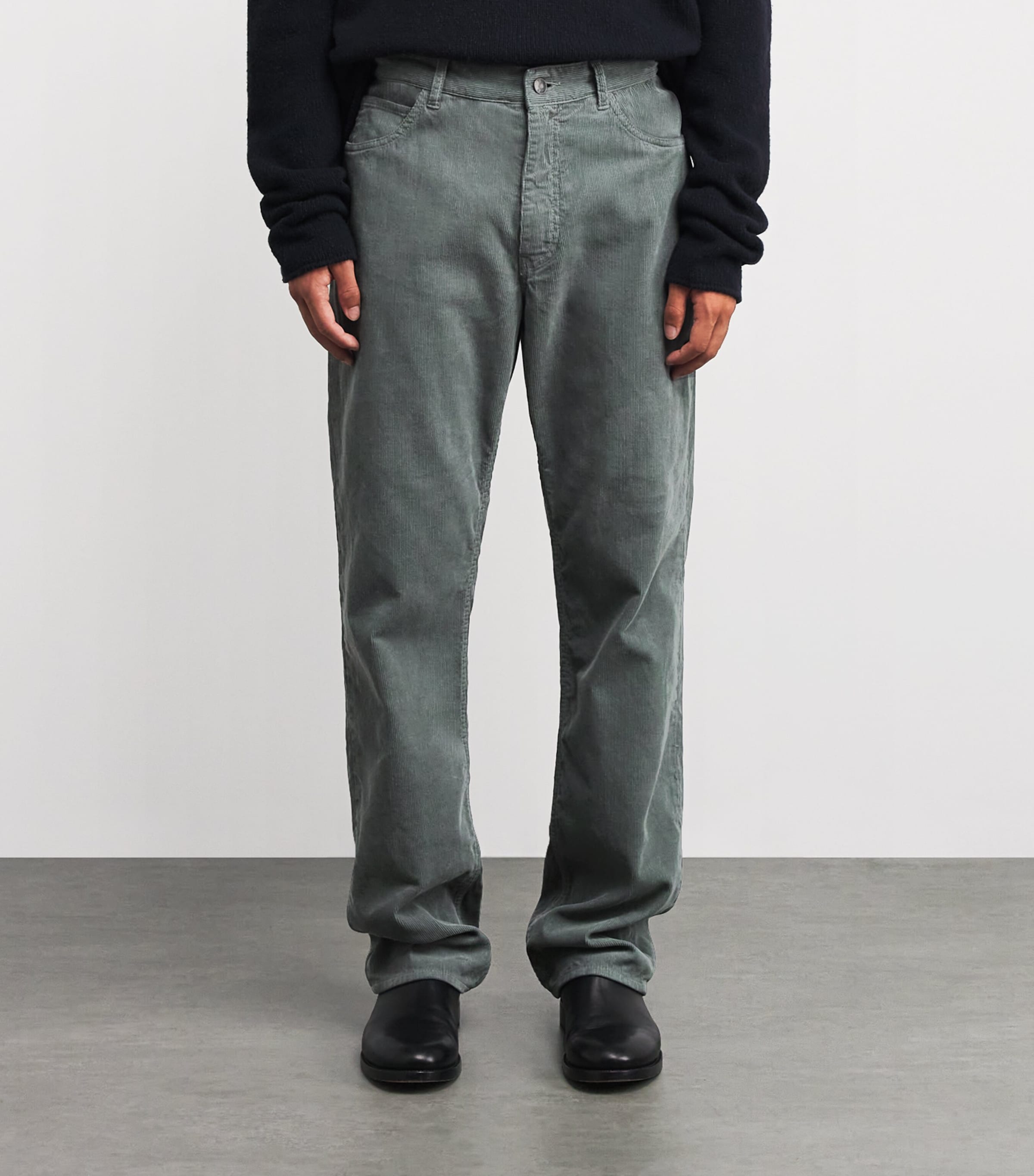 Fred Cotton Corduroy Trousers GREY Image 3