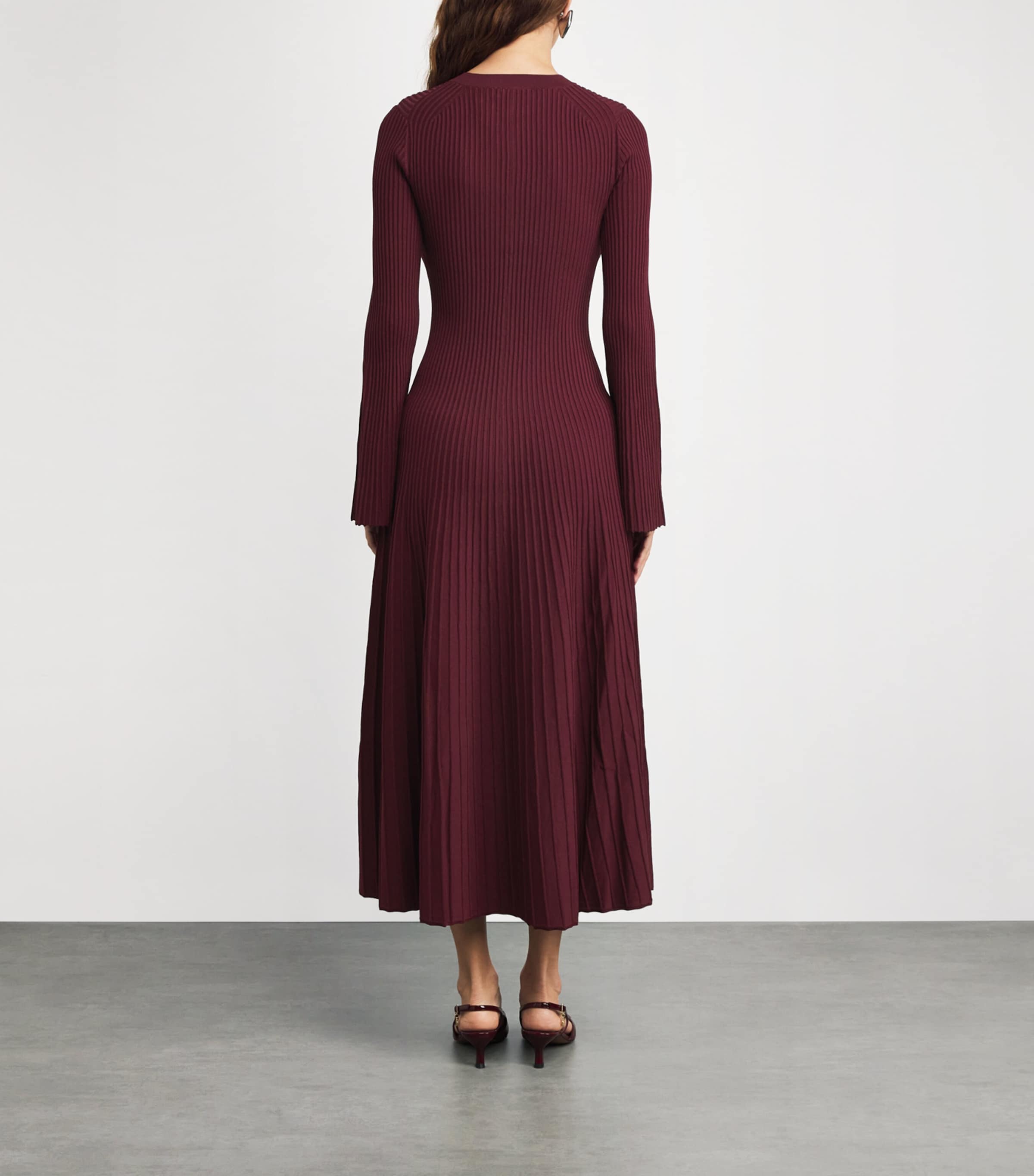 Ribbed Genna Midi Dress CRANBERRY Image 3