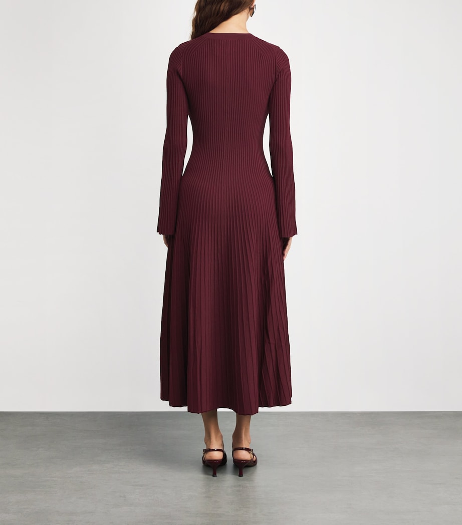 Ribbed Genna Midi Dress CRANBERRY Image 3