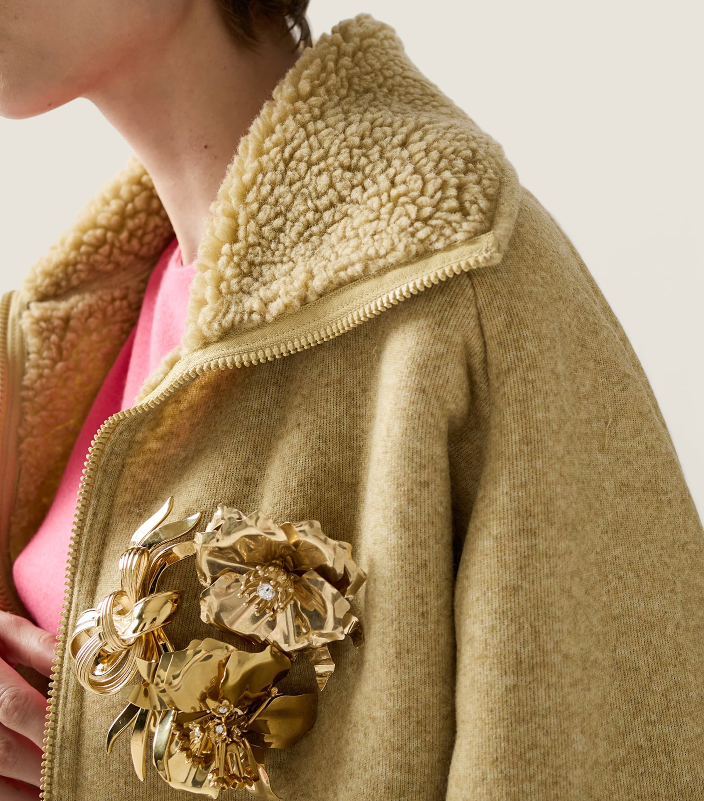 Fleece-Lined Bomber Jacket F0AX2 Image 4