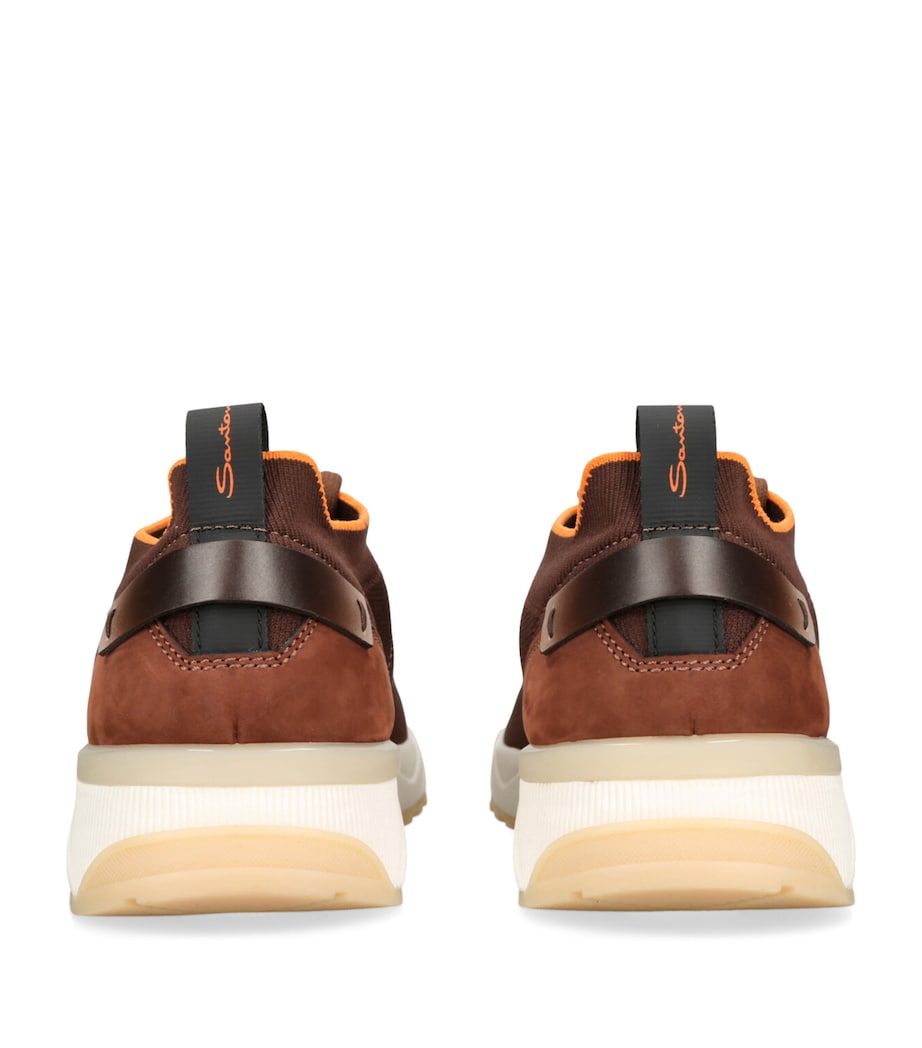 Technical-Knit Runner Sneakers DARK BROWN Image 2