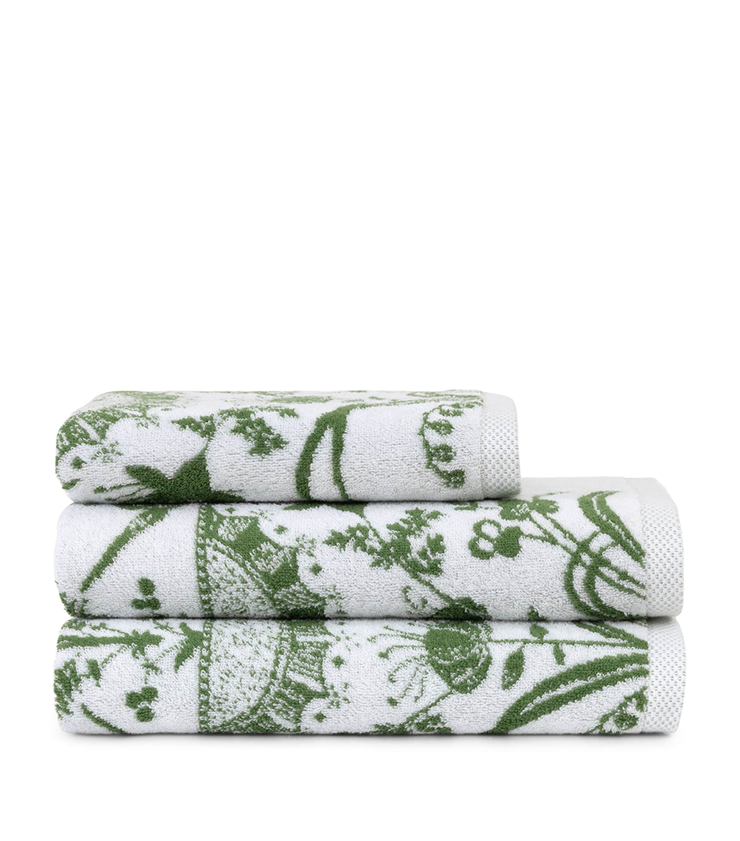 Yves Delorme Botanic Hand Towel (55cm x 100cm) Green Image 1