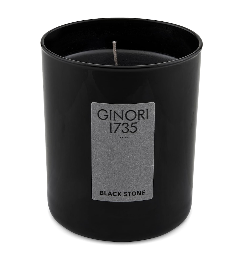 GINORI 1735 Black Stone Candle (350g) Image 1