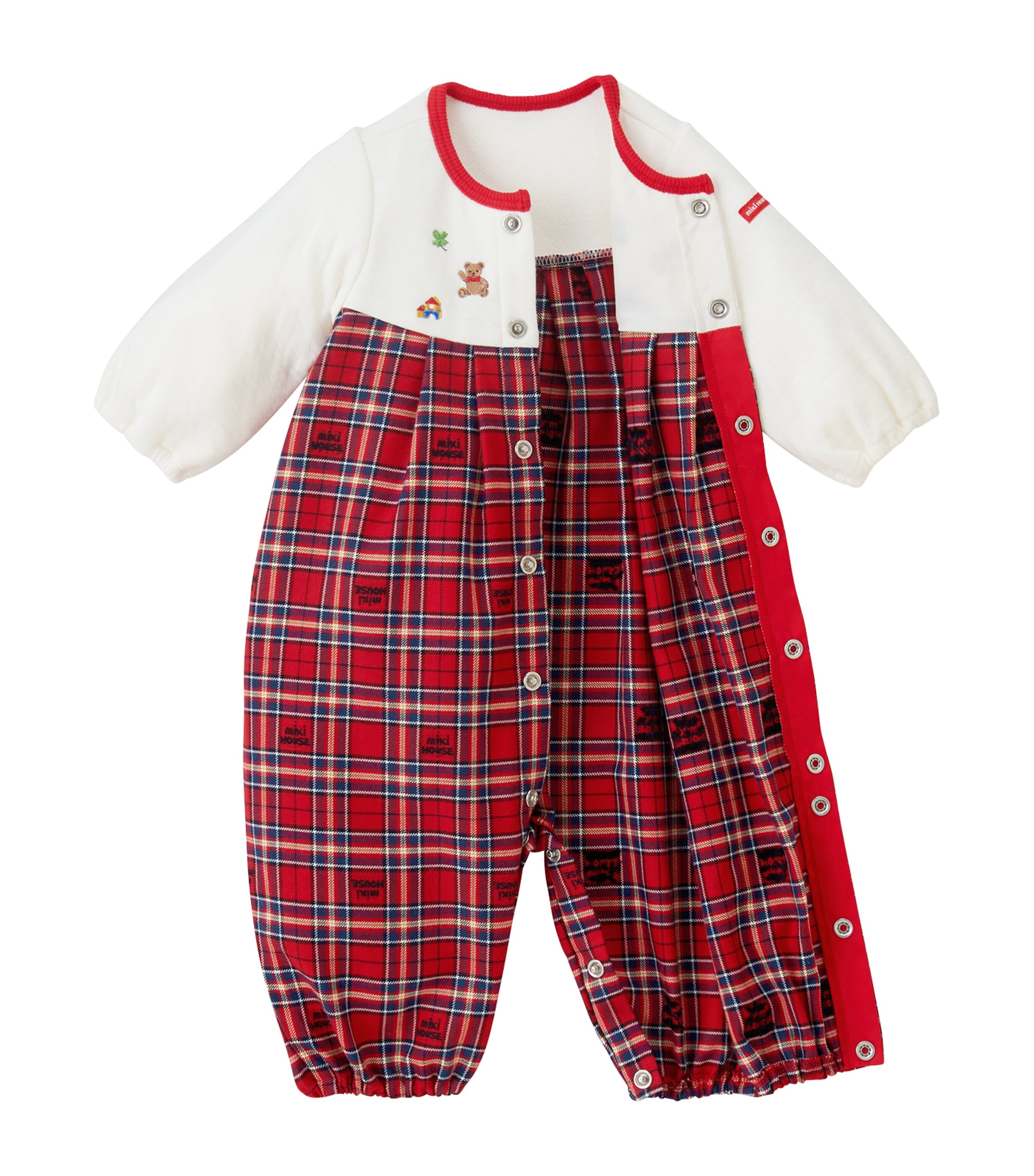 Cotton Tartan Playsuit (One Size) 2 Image 2