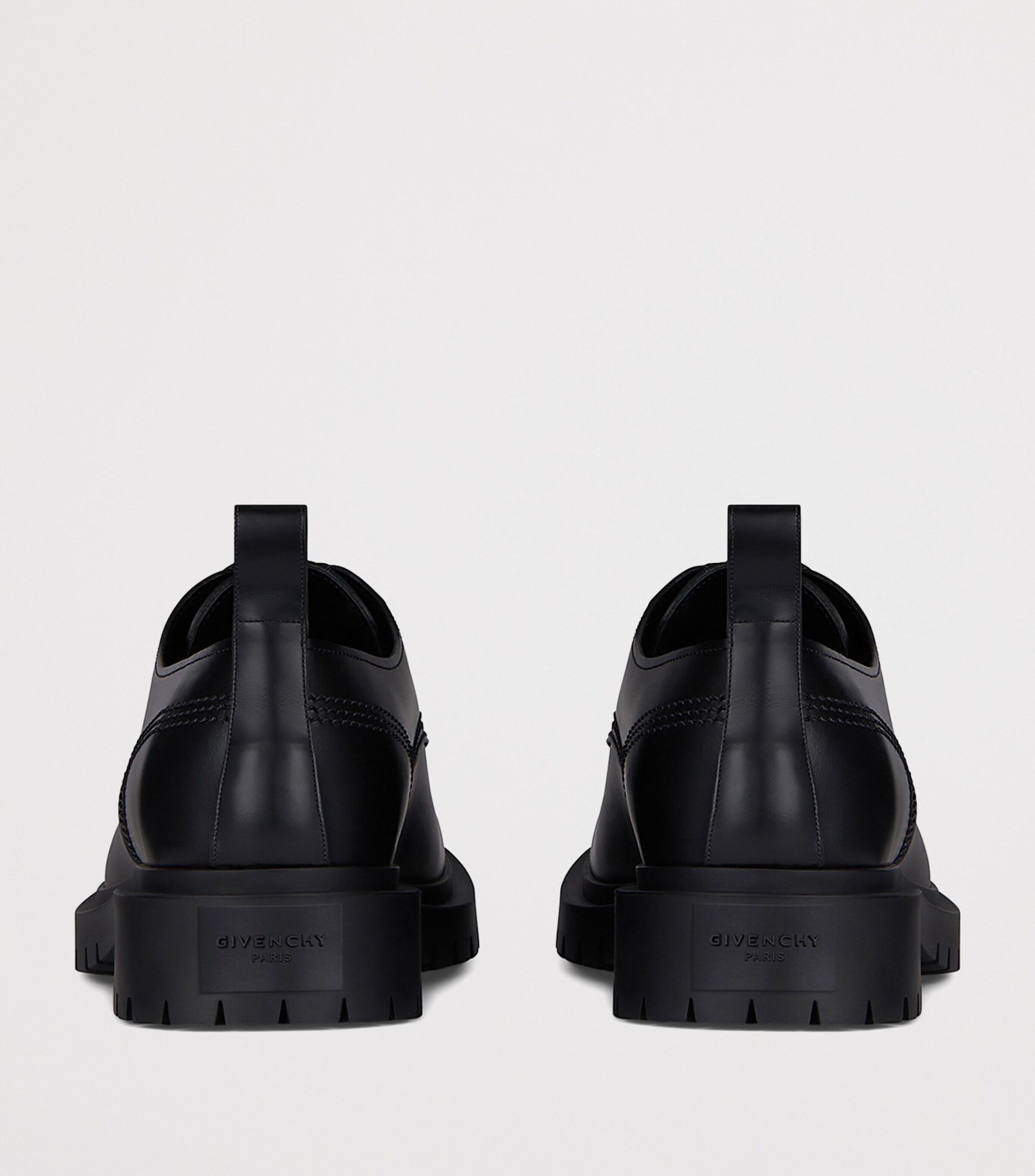 Leather Derby Shoes BLACK Image 5