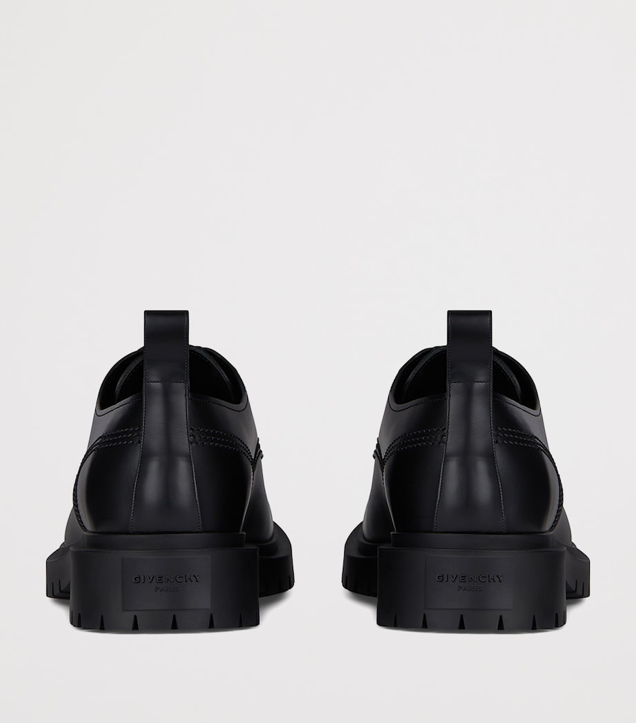 Leather Derby Shoes BLACK Image 5