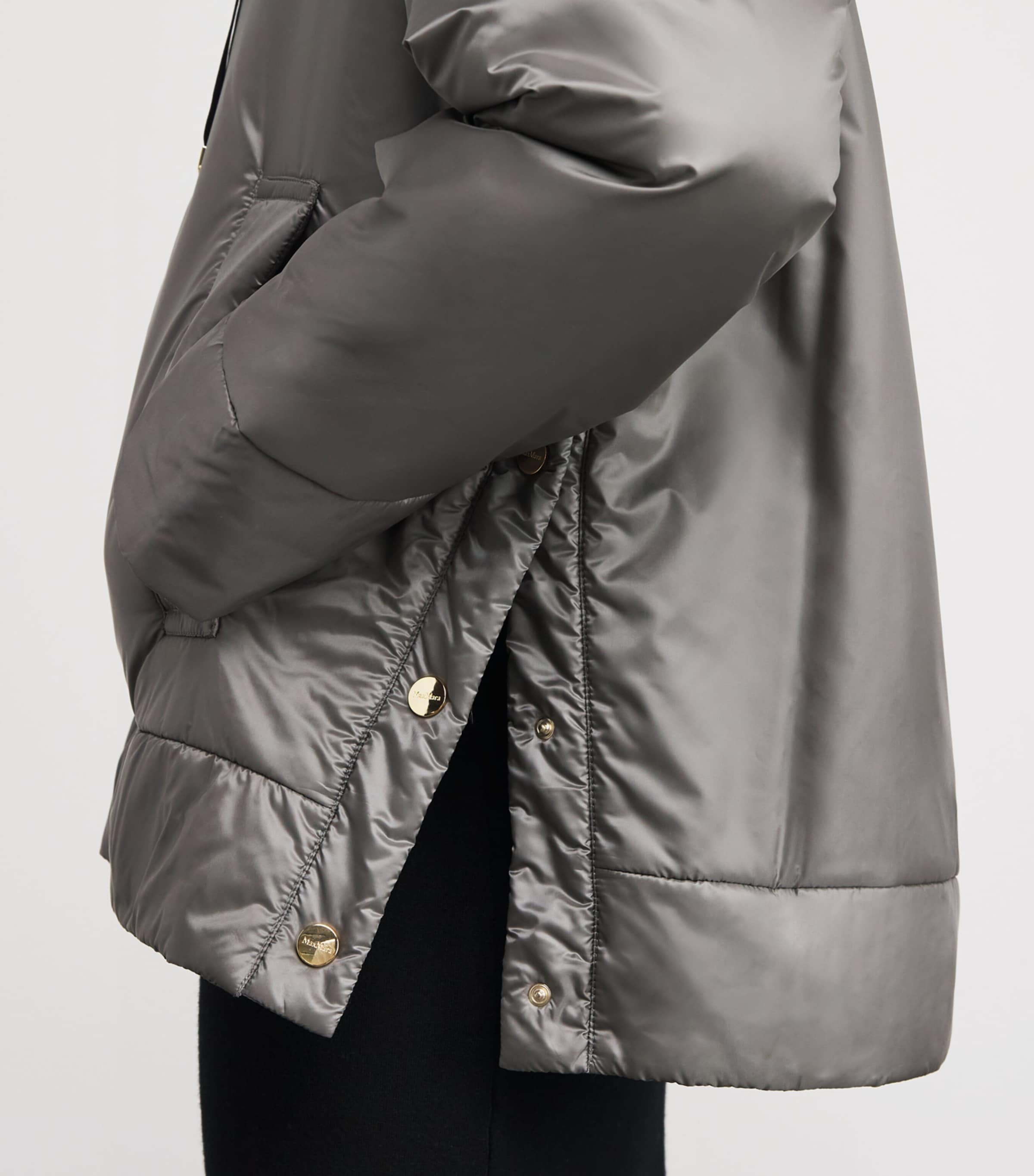 The Cube Hooded Puffer Jacket DARK GREY Image 6