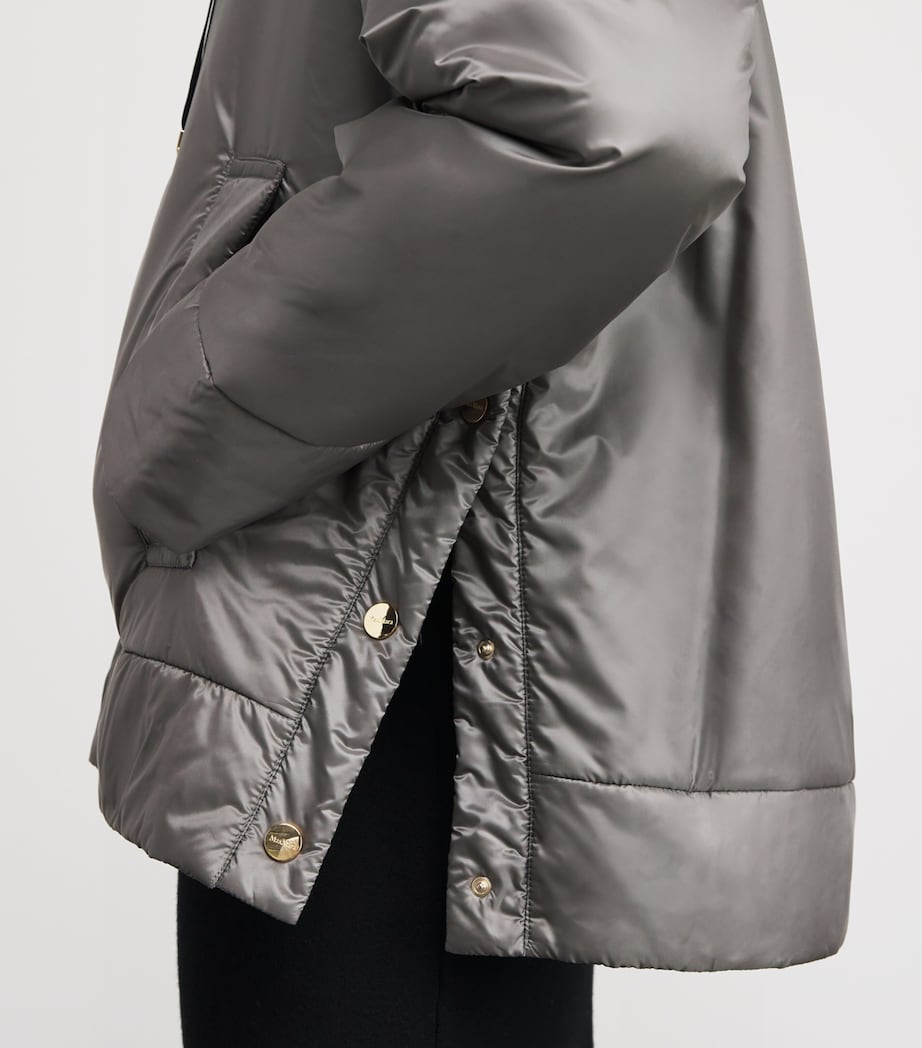 The Cube Hooded Puffer Jacket DARK GREY Image 6