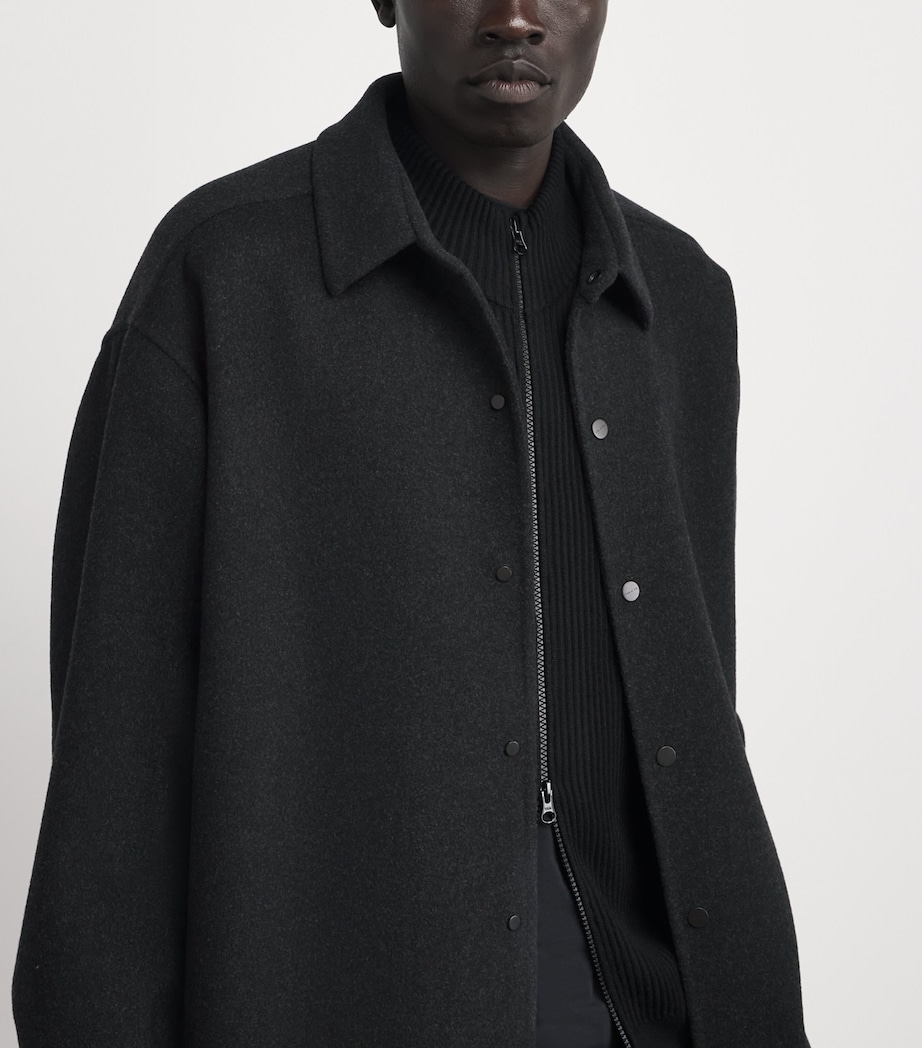 Virgin Wool-Cashmere Overshirt CHARCOAL Image 6