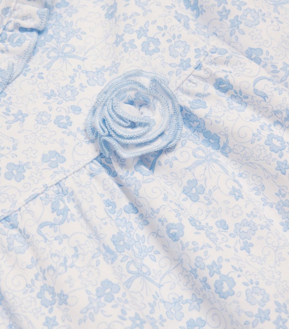 Cotton Old English Roses All-In-One (0-24 Months) K480LIGHT BLUE Image 3