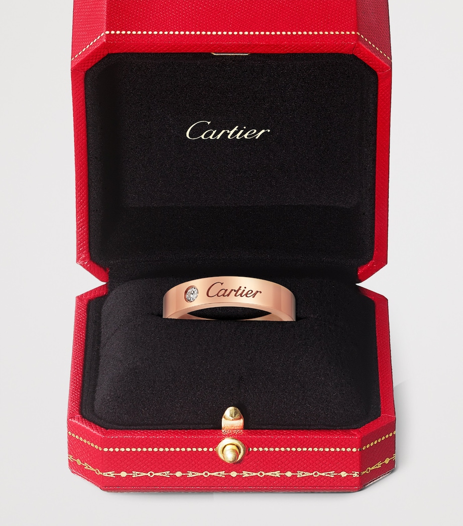 Cartier Rose Gold and Diamond C de Cartier Wedding Band (4mm) Rose Gold Image 3