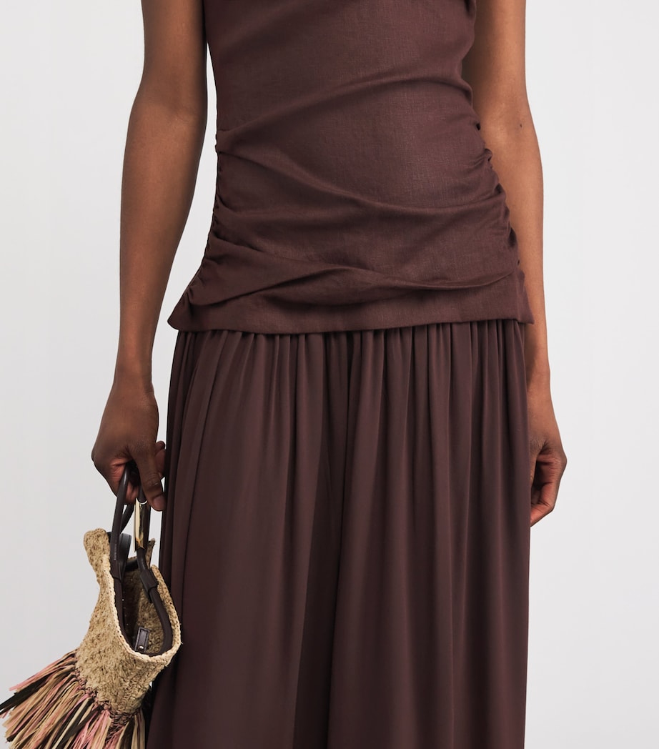 Faithfull the Brand Womens Halterneck Tali Maxi Dress Carob Image 4