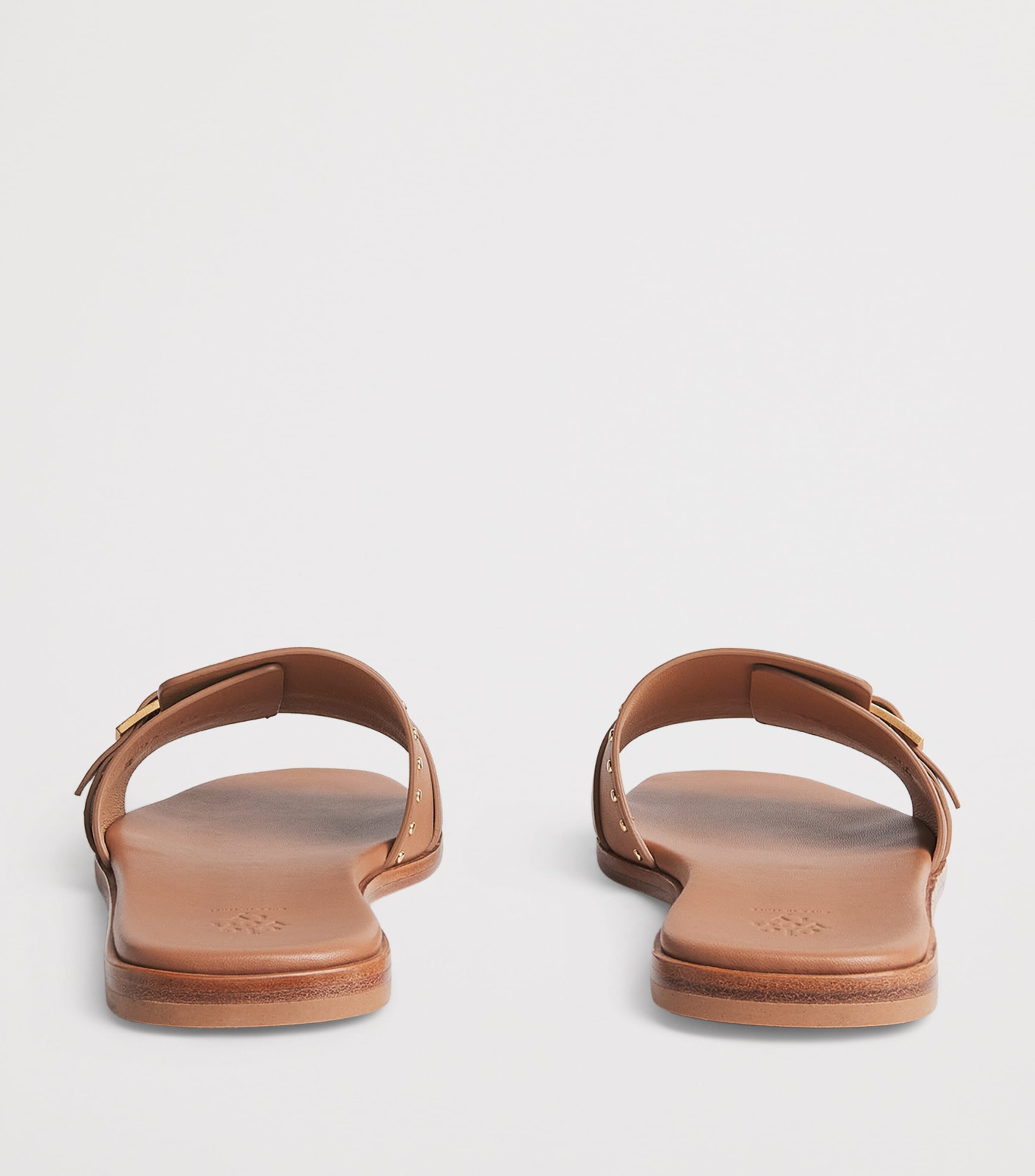 Eleventy Leather Embellished Sandals Cammello Image 4