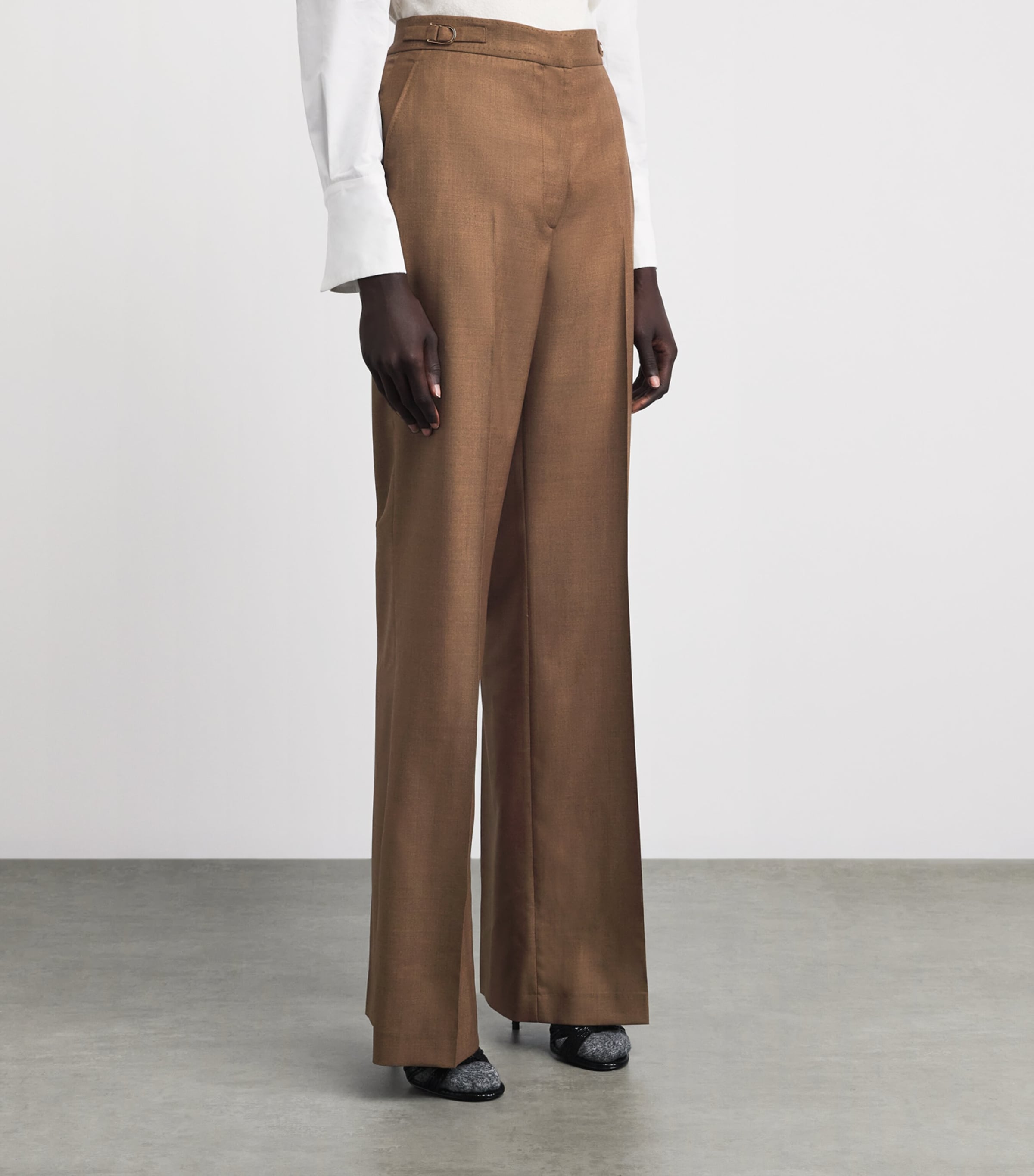 Gabriela Hearst Womens Cotton Vesta Straight Trousers Cht Chestnut Image 4