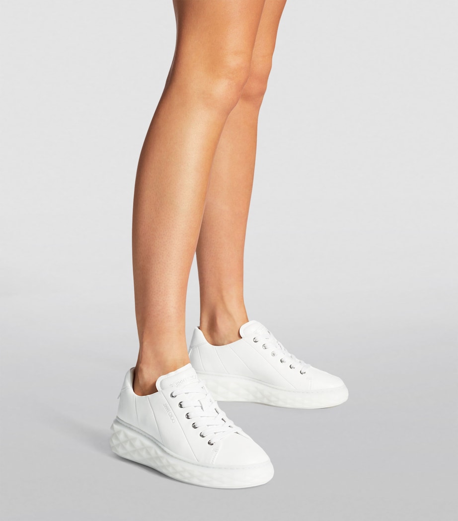 Diamond Light Maxi Leather Sneakers V WHITE/WHITE Image 6