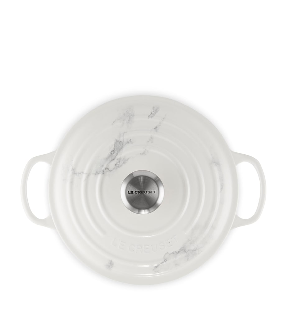 Cast Iron Round Casserole Dish (24cm) MARBLE Image 2