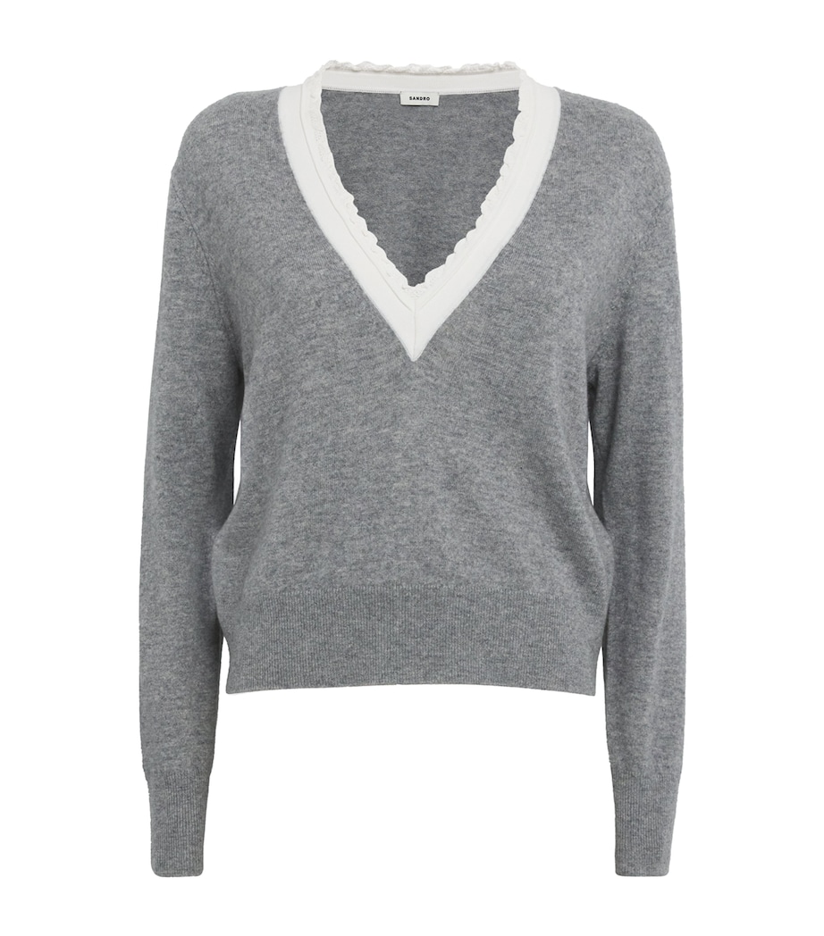 Wool-Cashmere Ruffle-Neck Sweater - Image 1