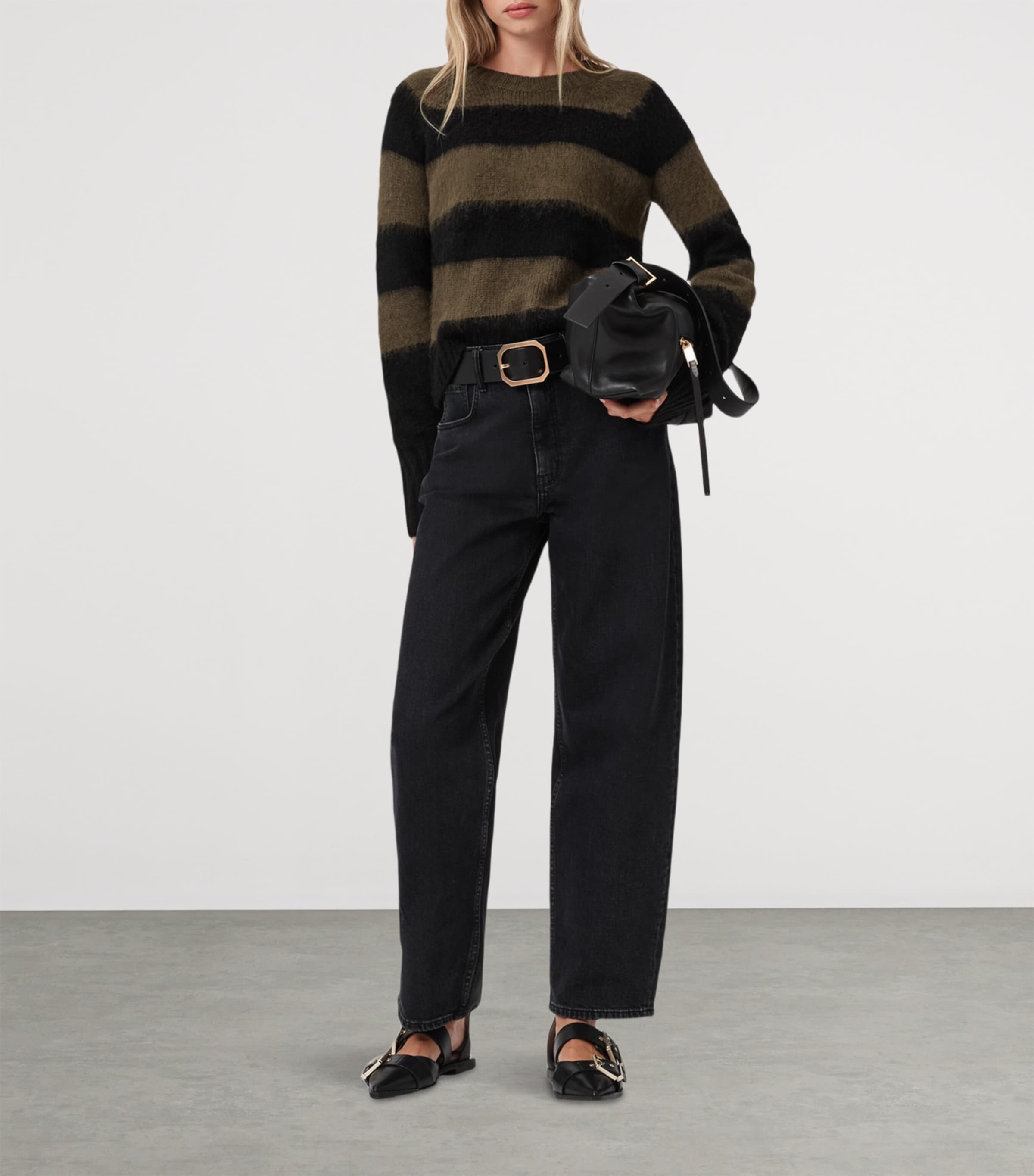 Stripe Lou Sweater BLACK/GREEN Image 3