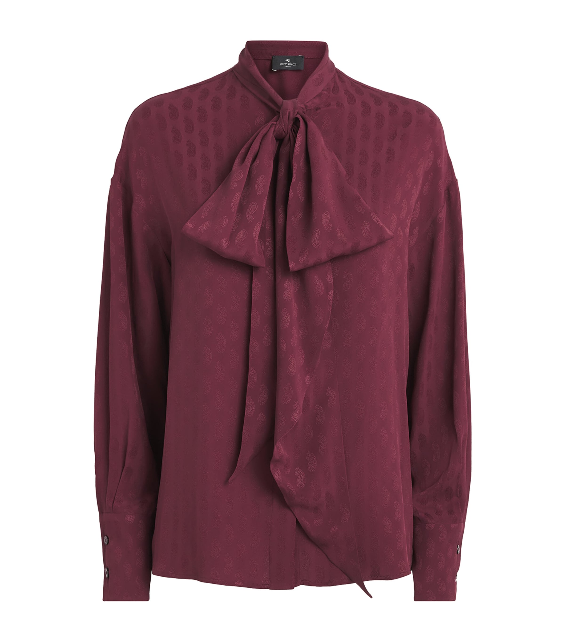 Etro Paisley Jacquard Blouse In Burgundy