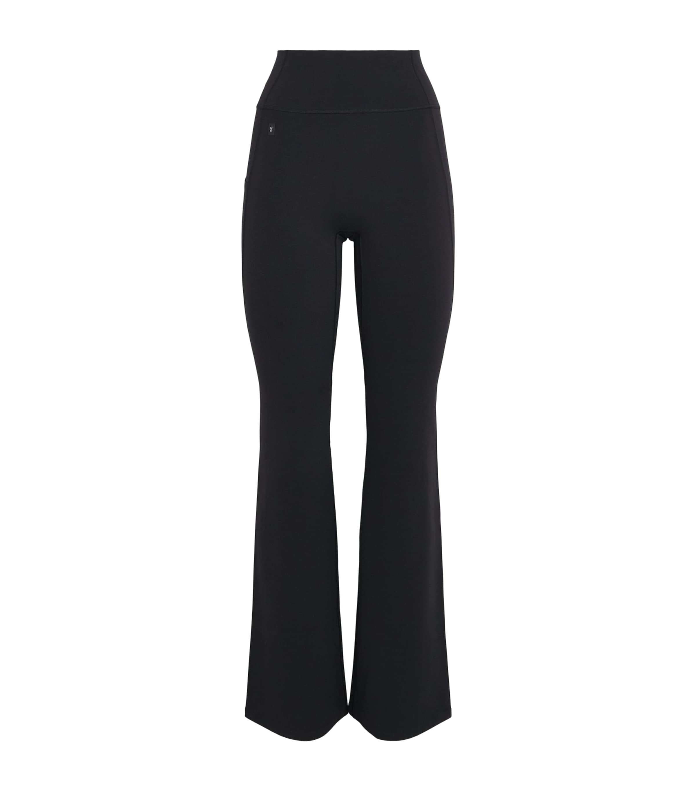 On Womens Studio Flared Leggings Black Image 1