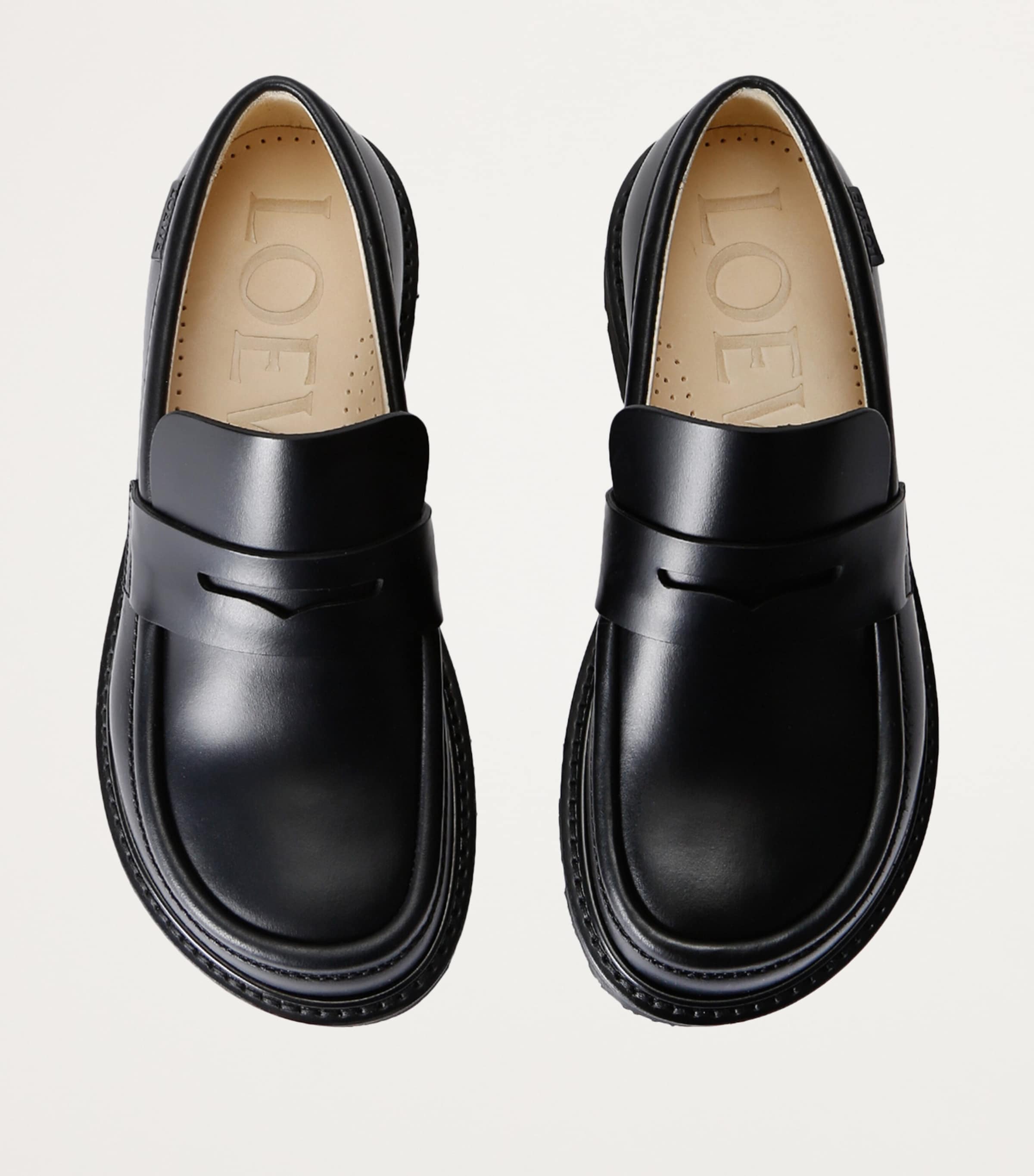 LOEWE Leather Blaze Loafers | Harrods UK
