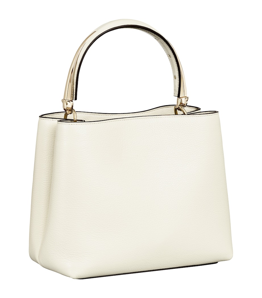 Small Leather Panthère de Cartier Top-Handle Bag WHITE Image 1