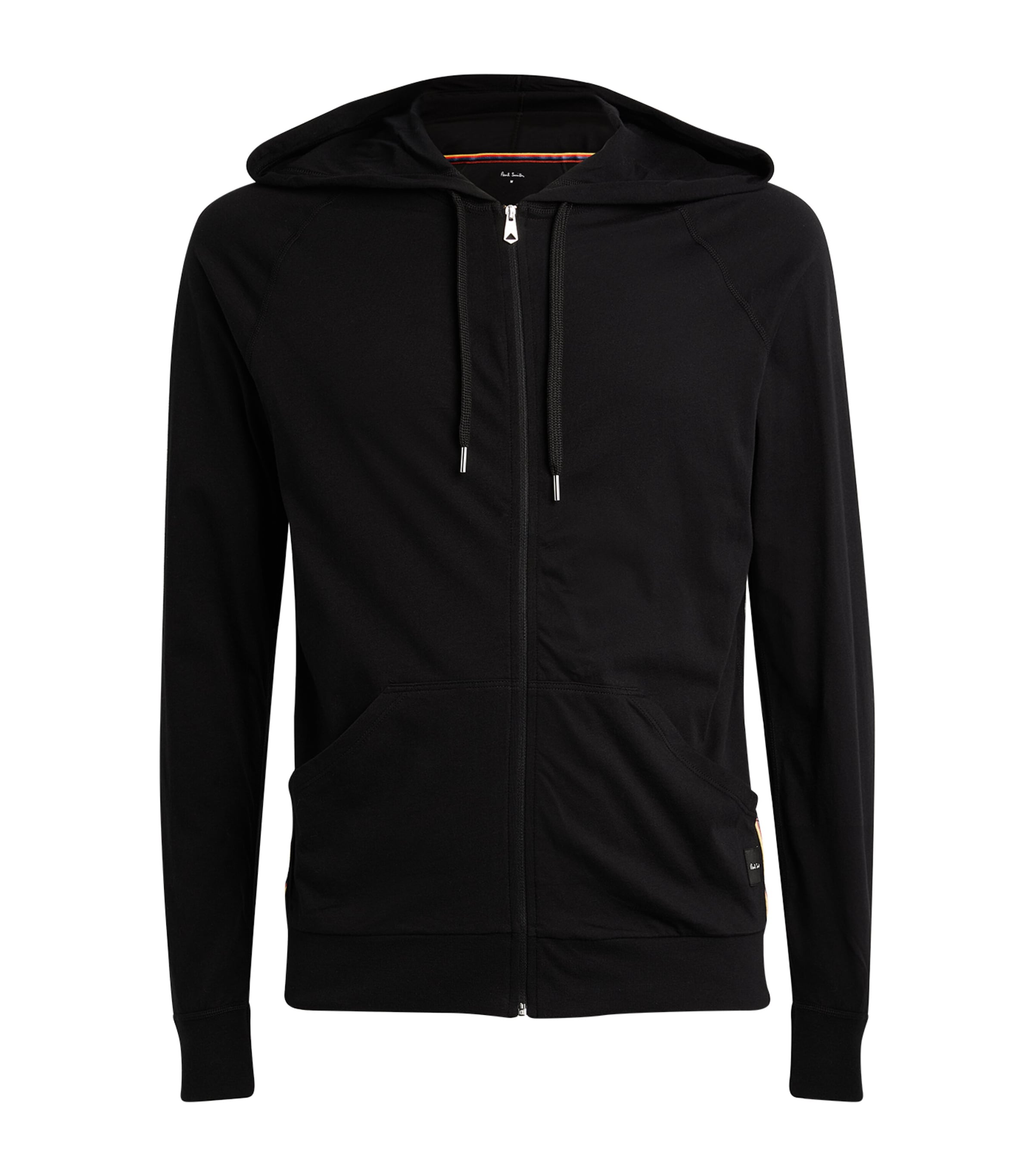 Shop Paul Smith Wool Zipped Hoodie In Black