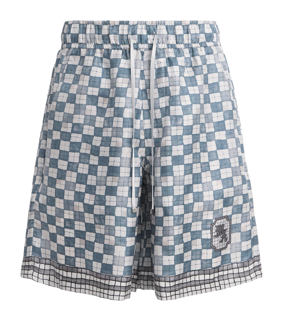 AMIRI Mens Château Crest Shorts Steel Image 1