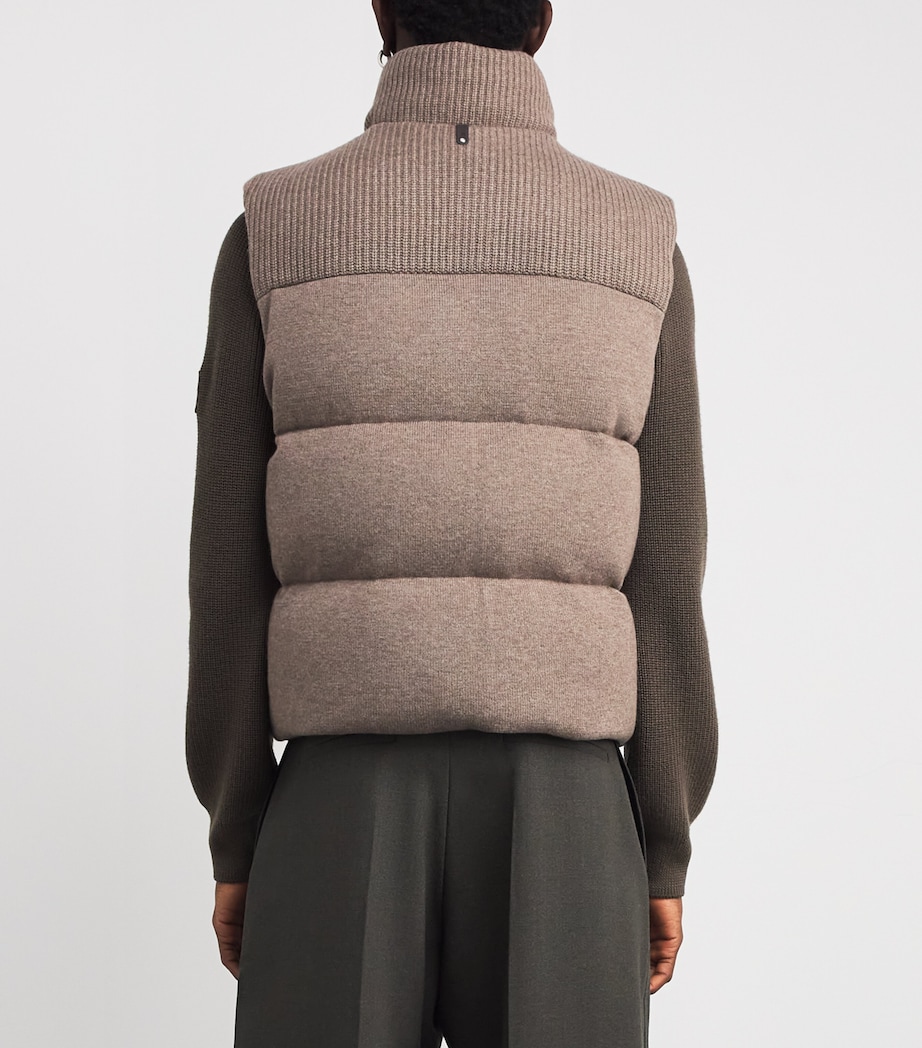 Wool-Cashmere Braxton Down Gilet COFFEE A Image 4