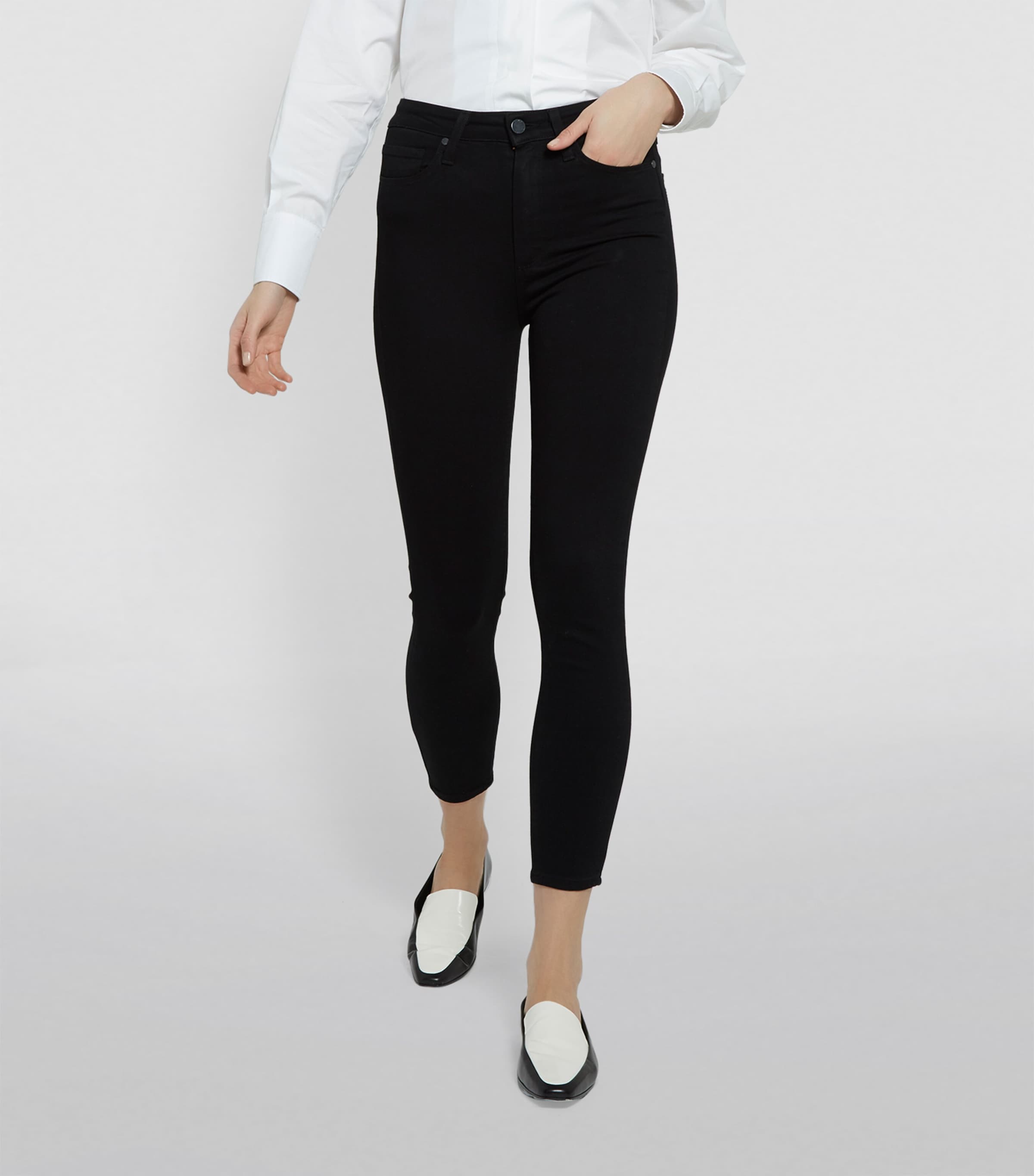 Paige Margot Crop Jean BLACK SHADOW B Image 3