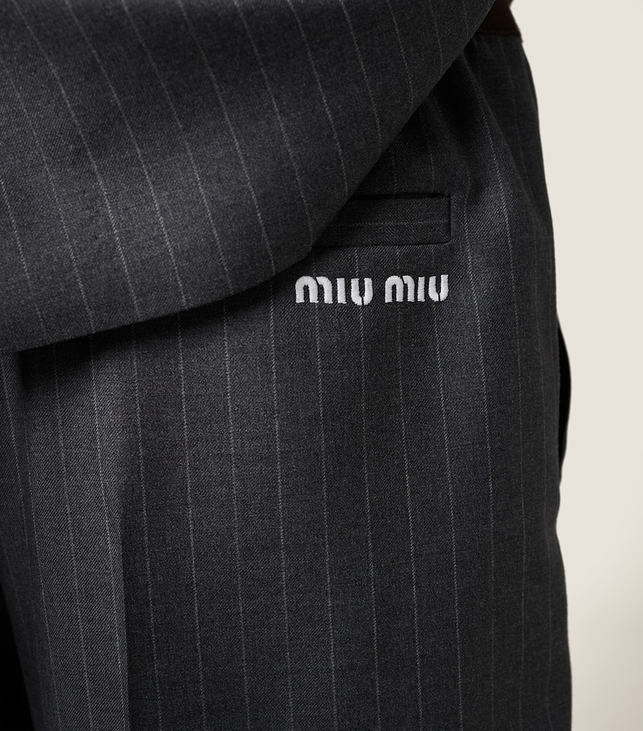 Wool Pinstripe Trousers F0480 Image 6